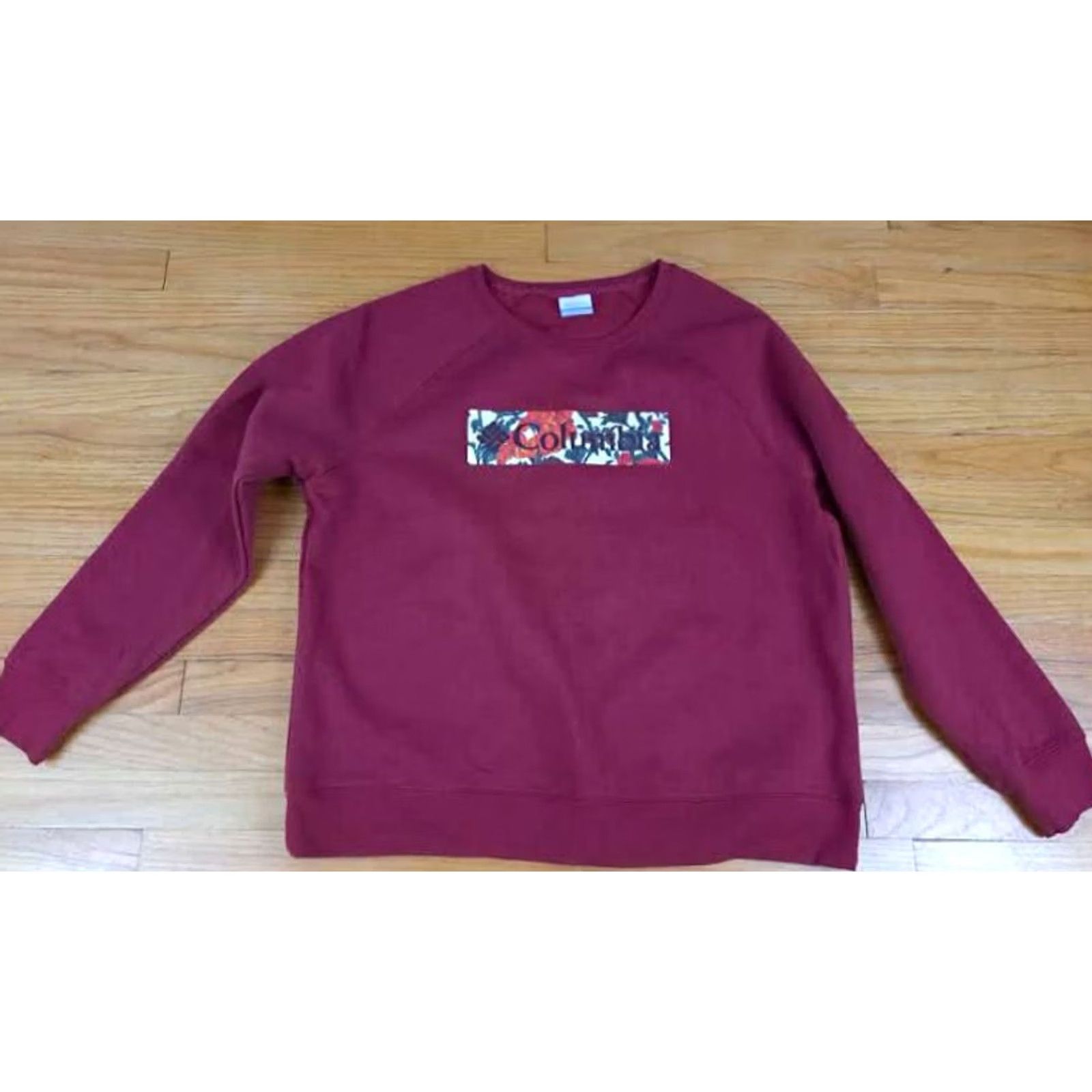 Vintage Columbia Sweatshirt Womens Pullover Flower Child Crew Neck Purple 2XL Long Sleeve Cotton Size XXL / US 16-18 / IT 52-54 - 2 Thumbnail