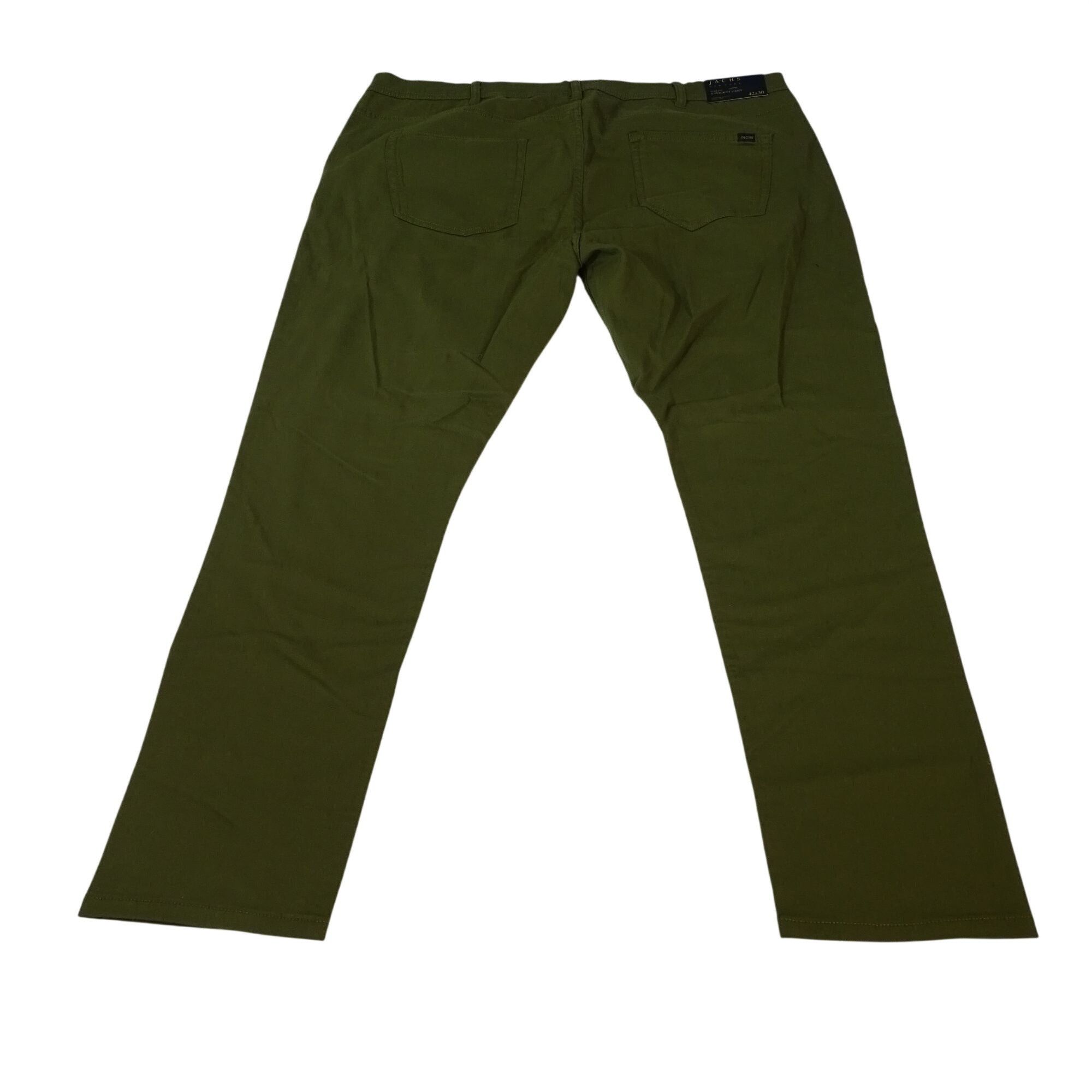 JACHS NY Jachs NY Men Slim Fit 5-Pocket Olive Army Green Chino Pants Size US 42 / EU 58 - 2 Thumbnail