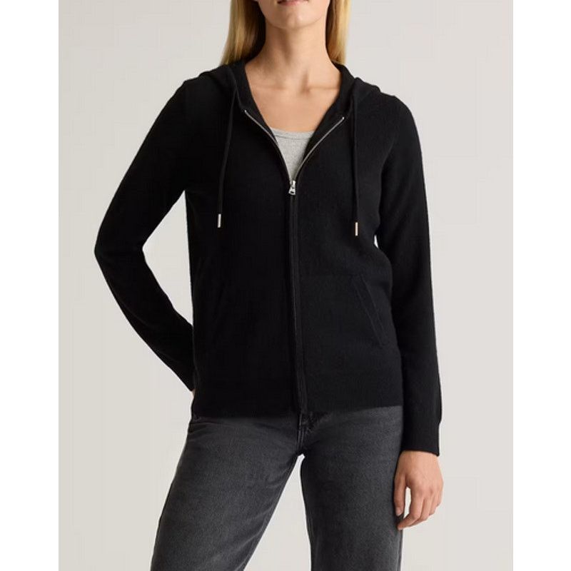 Quince Quince Mongolian Cashmere Full-Zip Hoodie NAVY S NWOT Size S / US 4 / IT 40 - 1 Thumbnail