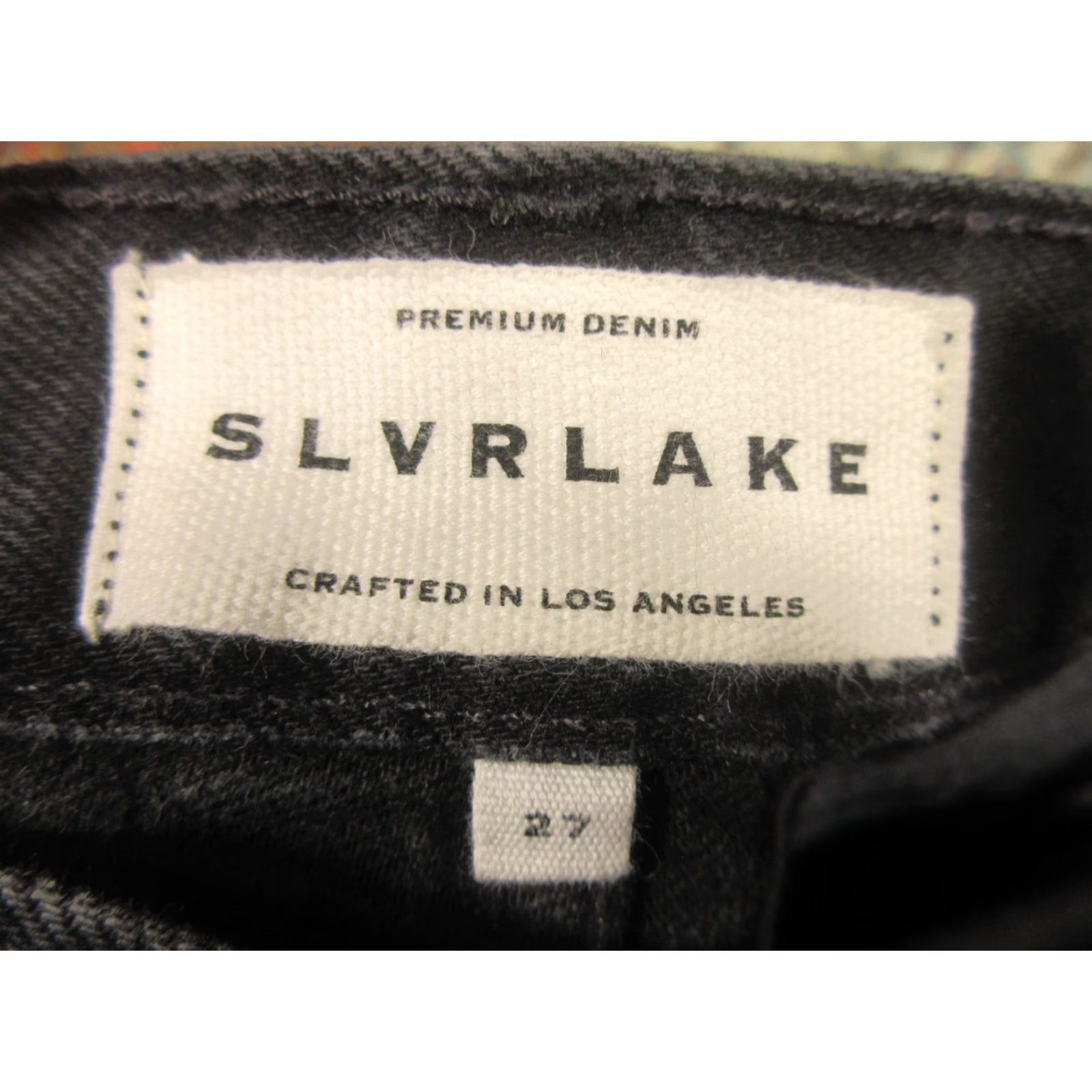 SLVRLAKE SLVRLAKE Jeans Womens 27 London Distressed Straight Cropped 100% Cotton Black Denim Size 27" / US 4 / IT 40 - 3 Thumbnail