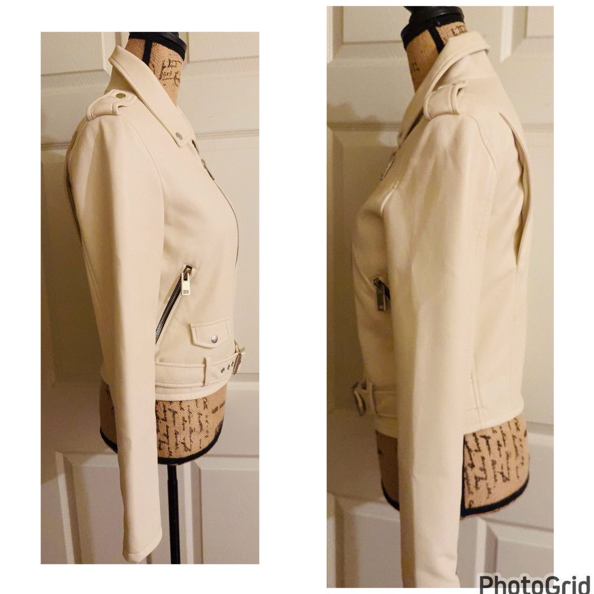 Mango MANGO Faux Leather Moto Jacket Size S / US 4 / IT 40 - 5 Thumbnail