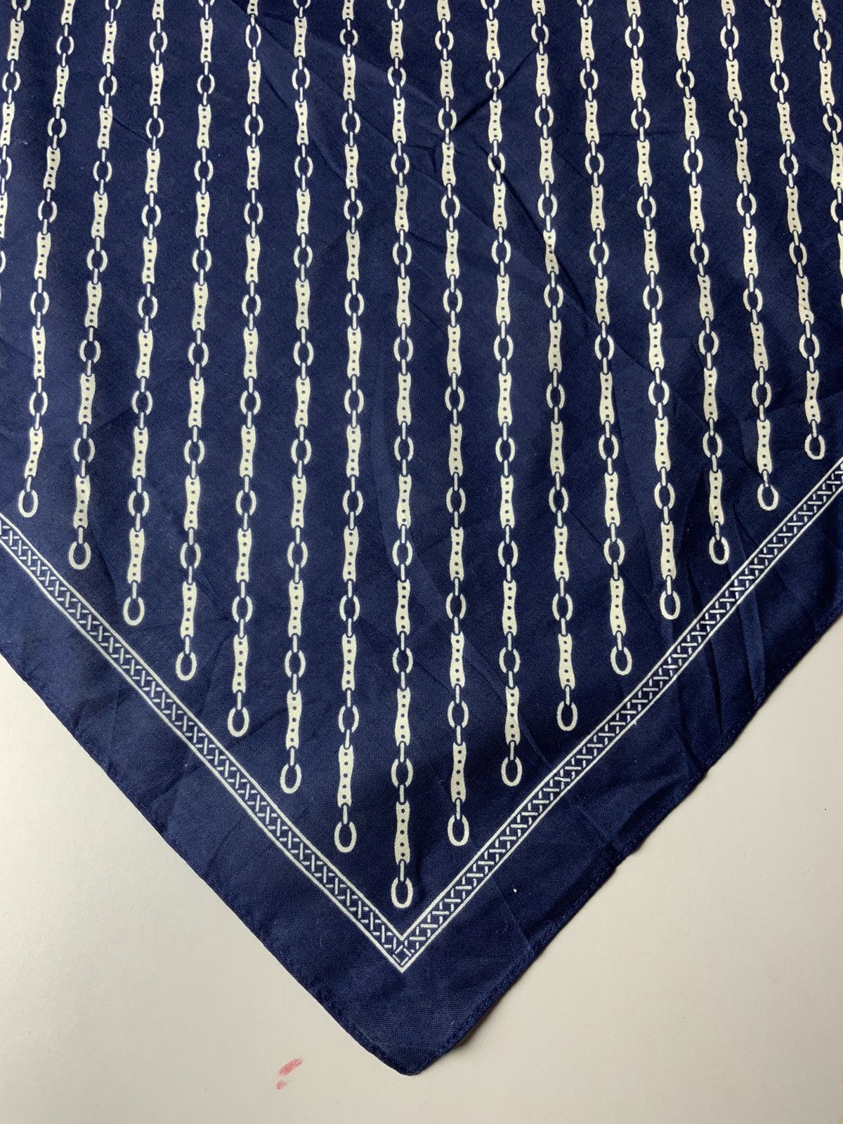 Japanese Brand Christian Tenir Monogram Indigo Bandana Handkerchief Size ONE SIZE - 10 Thumbnail