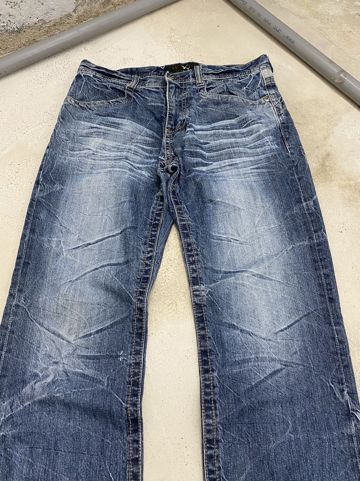 GOSTAR DE FUGA × Japanese Brand Daily Topics Japan Denim Clawn Mark Washed Straight Cut Size US 32 / EU 48 - 5 Thumbnail