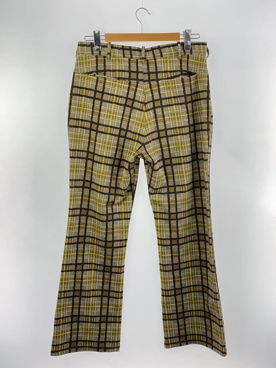 Needles Needles Boot Cut Polyester Student Pants Beige Check Size US 32 / EU 48 - 2 Thumbnail