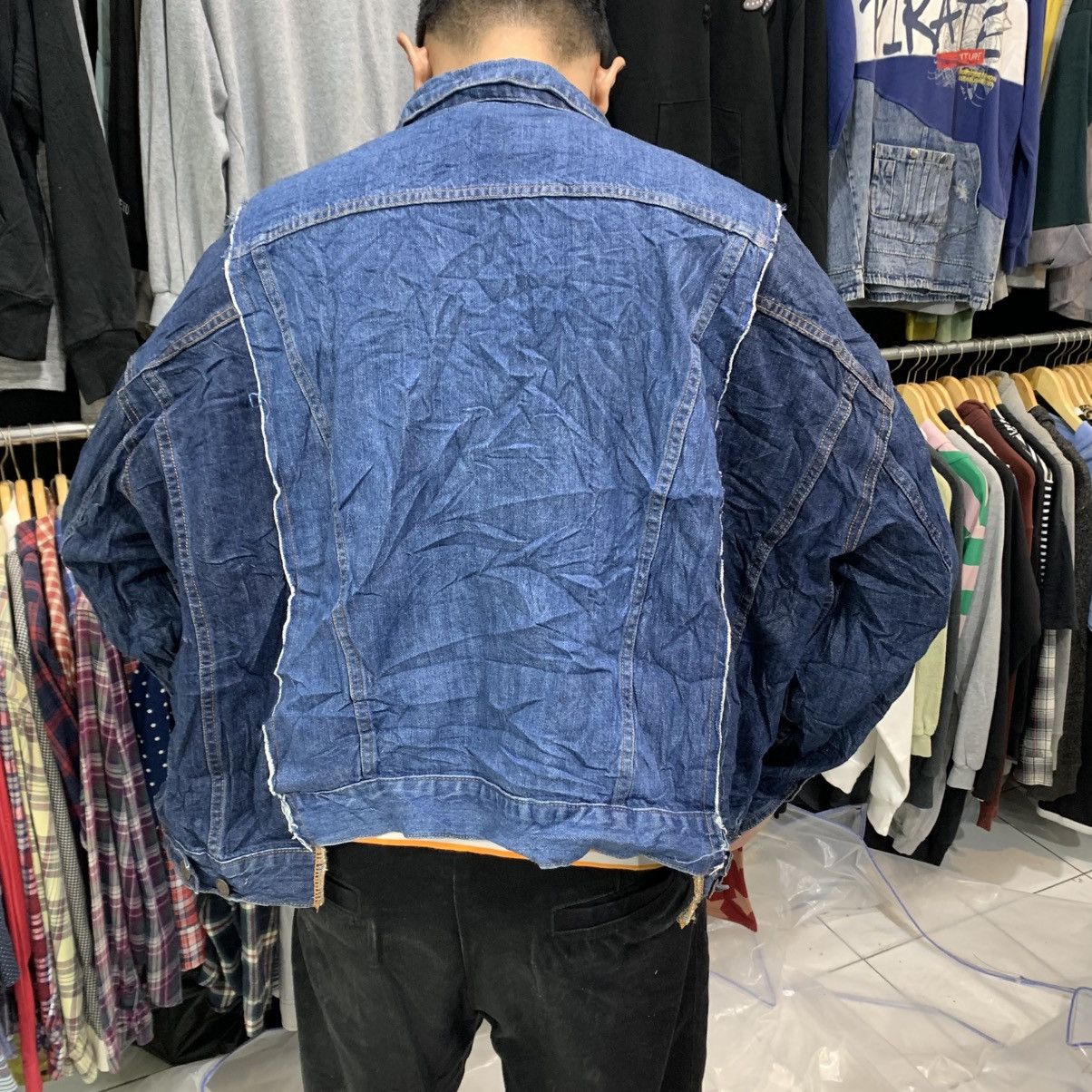Japanese Brand NIKO AND RECONSTRUCTED DENIM JACKET BOXY OVERSIZE Size US L / EU 52-54 / 3 - 5 Thumbnail