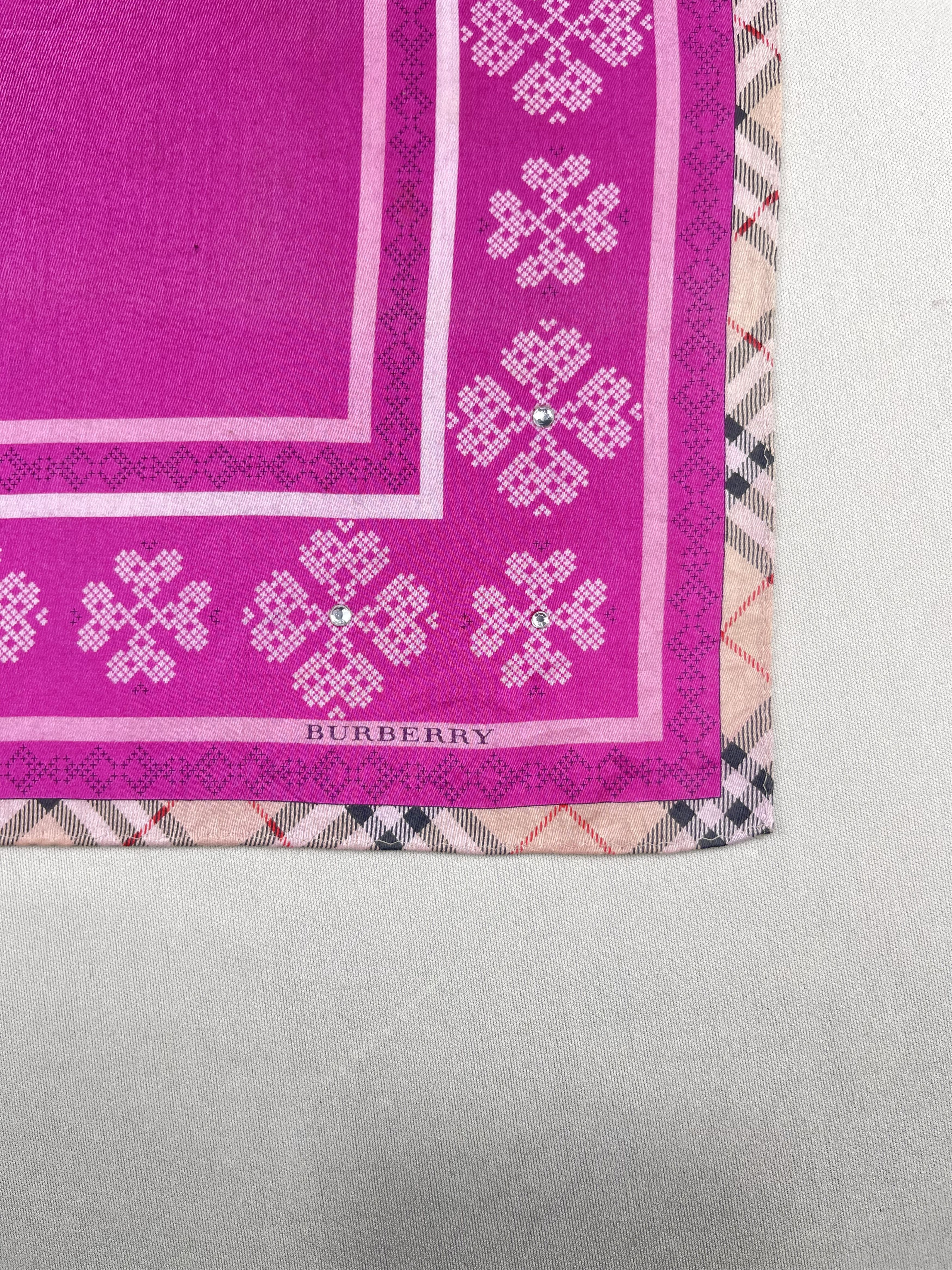 Burberry Vintage Burberry Handkerchief Pocket Square Bandana HM0052 Size ONE SIZE - 5 Thumbnail