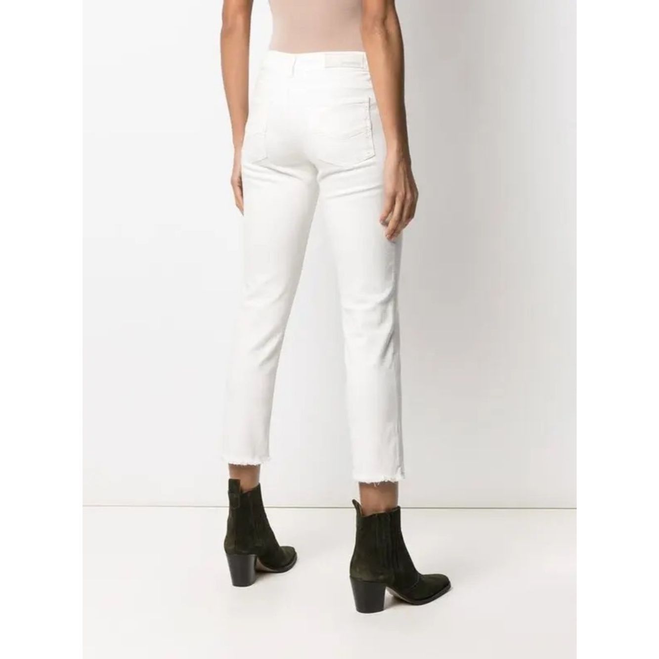 Zadig & Voltaire Zadig & Voltaire Ava Perm White Slim Crop Jeans Raw Hem Siz Size 28" / US 6 / IT 42 - 2 Thumbnail