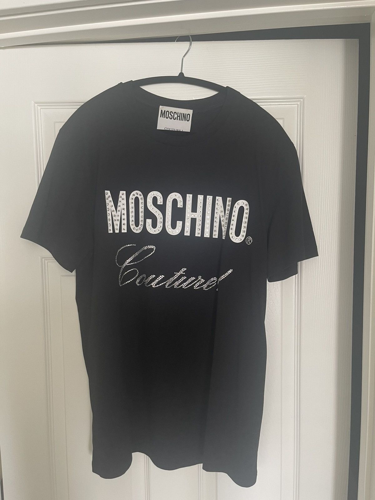 Moschino Moschino Couture Crystal-embellished t shirt Size US L / EU 52-54 / 3 - 1 Thumbnail