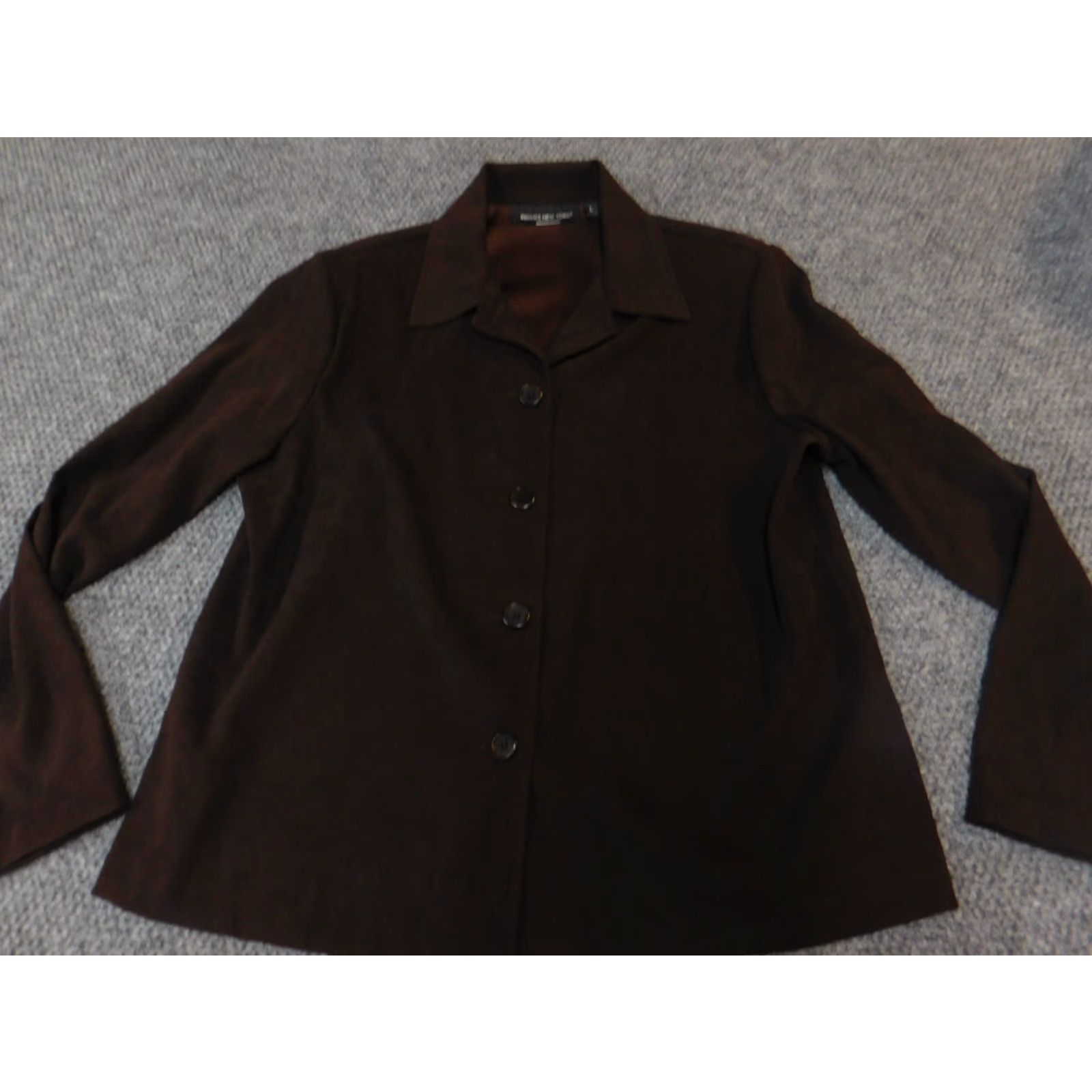 Vintage Briggs Jacket Large Brown Blazer Womens New York four button stretch Size L / US 10 / IT 46 - 2 Thumbnail