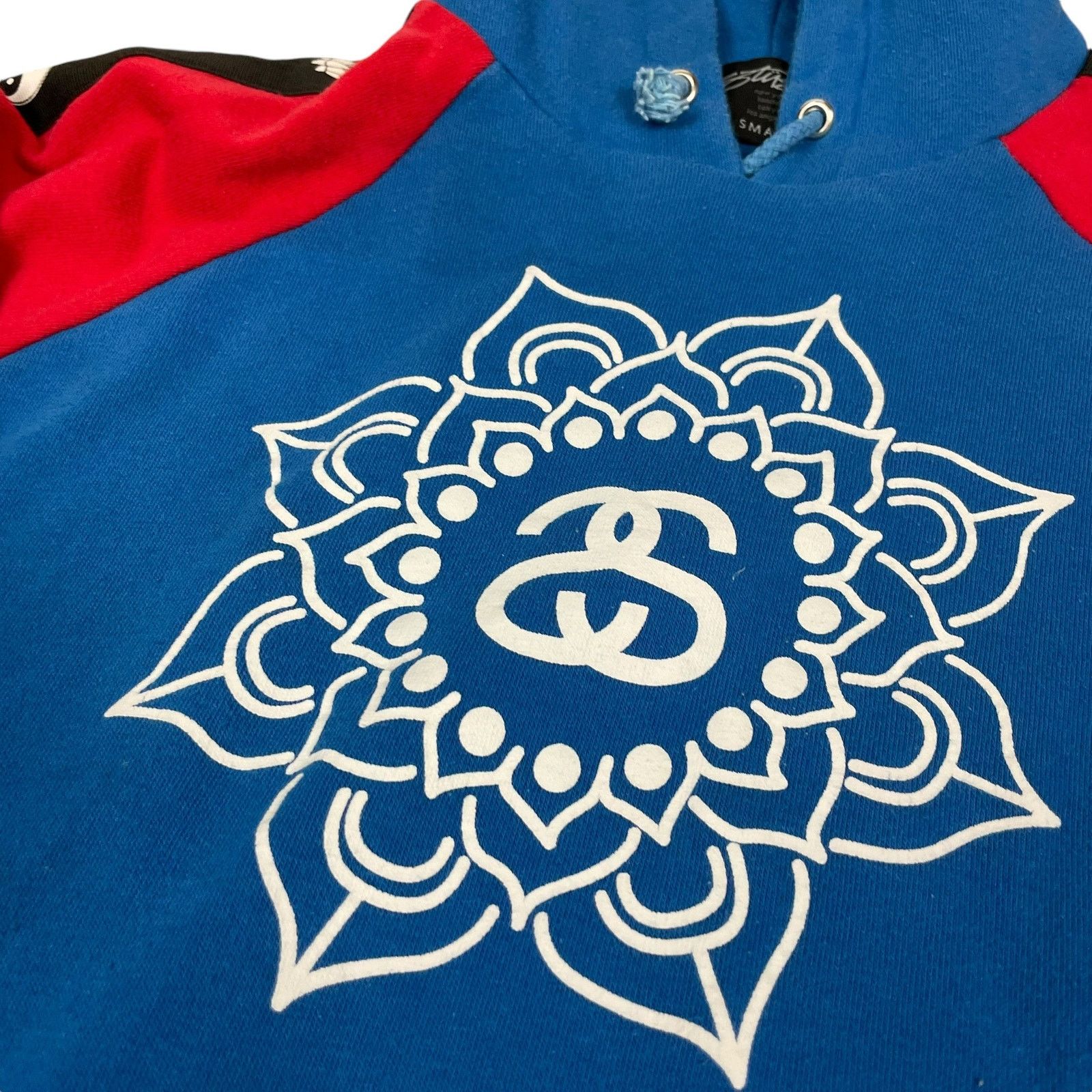 Stussy Stussy Womens Blue Red Pockets Long Sleeve Pullover Hoodie S Size S / US 4 / IT 40 - 2 Thumbnail