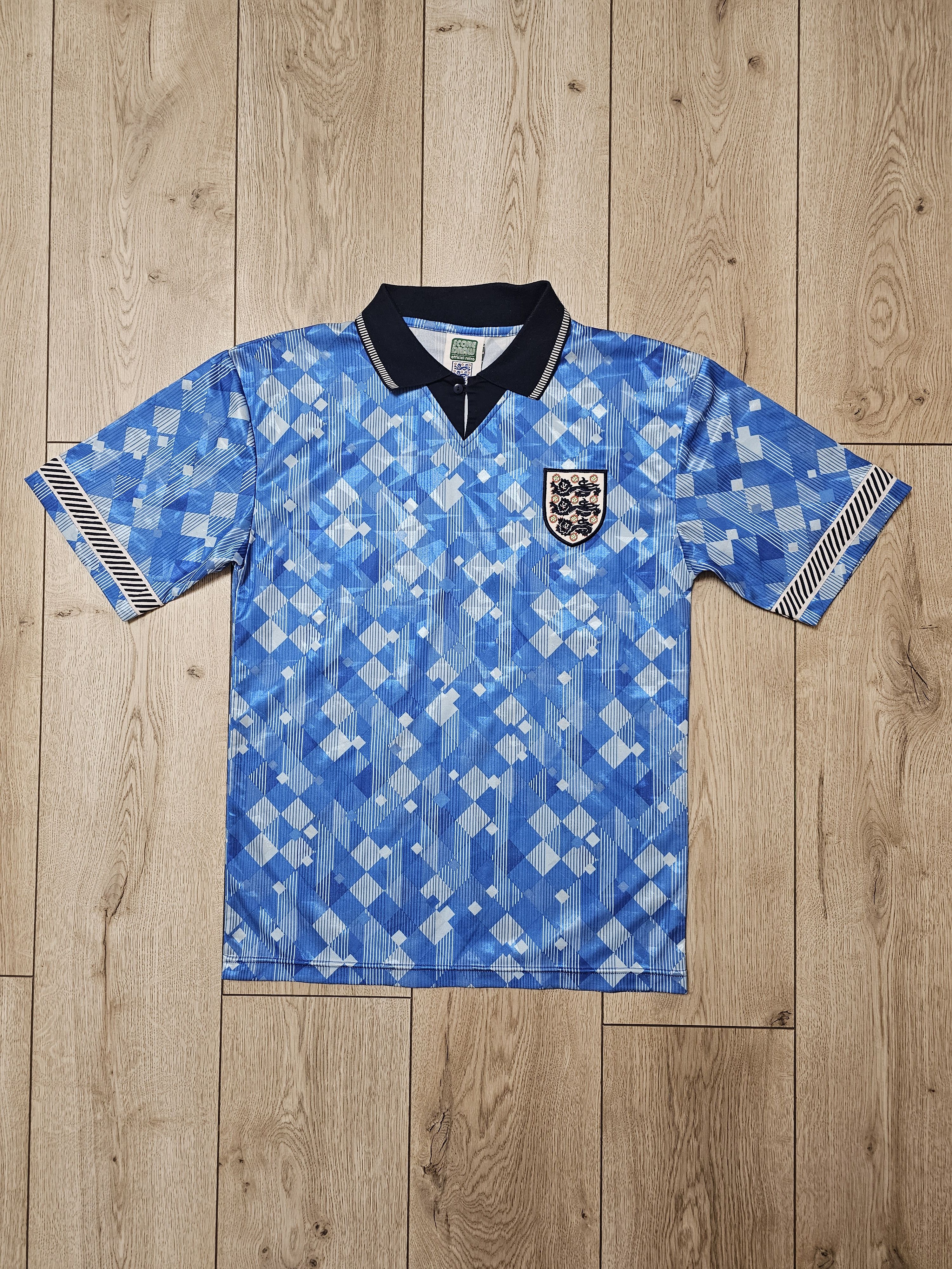 Vintage ENGLAND 1990 1992 THIRD FOOTBALL SHIRT SOCCER JERSEY Size US S / EU 44-46 / 1 - 1 Thumbnail