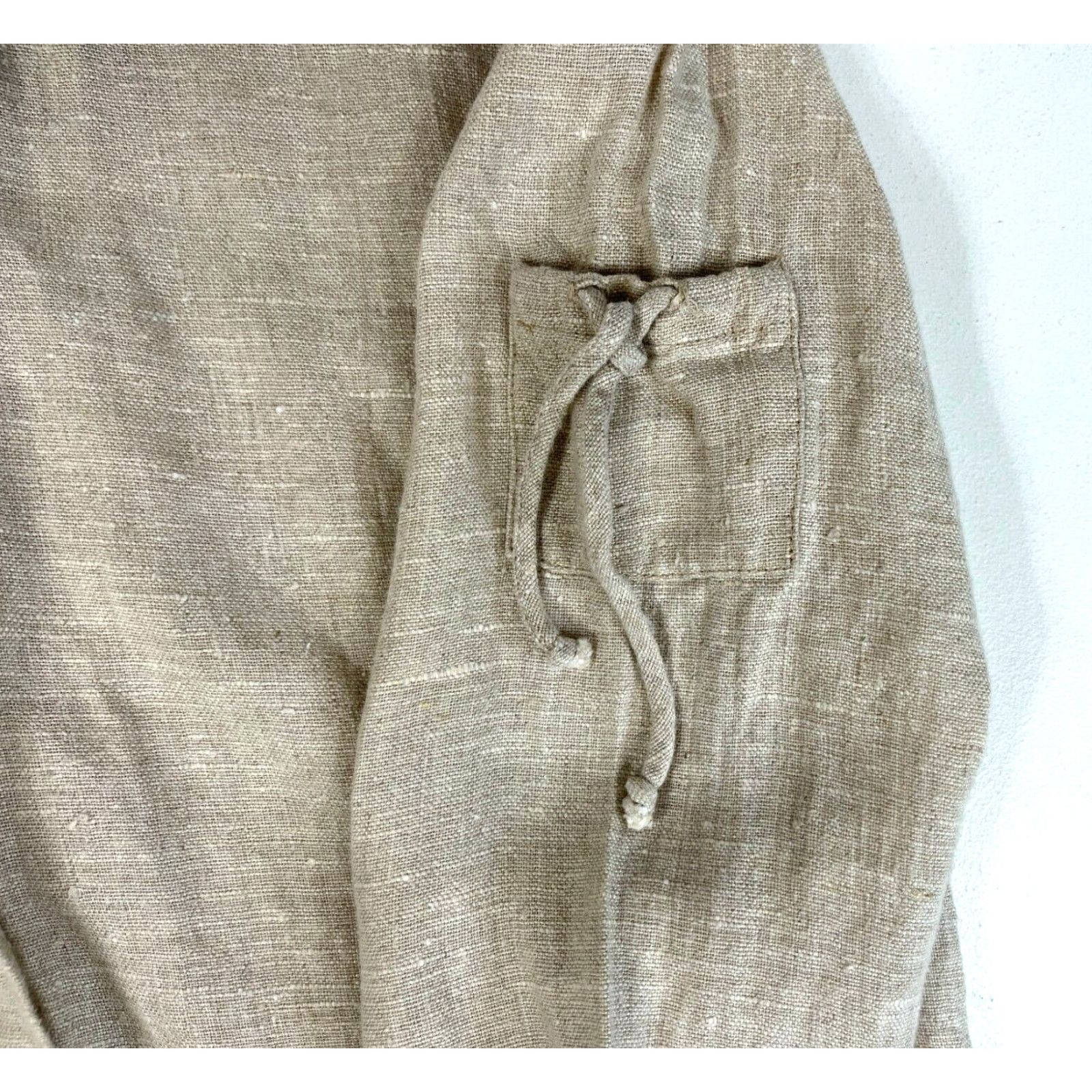 Vintage 20 South Women’s Linen Button Blouse Shirt Casual 3/4 Sleeve Made in USA Sz L Natural Linen 100% Linen USA Blouse Mens Womens Girls Boys Size L / US 10 / IT 46 - 3 Thumbnail
