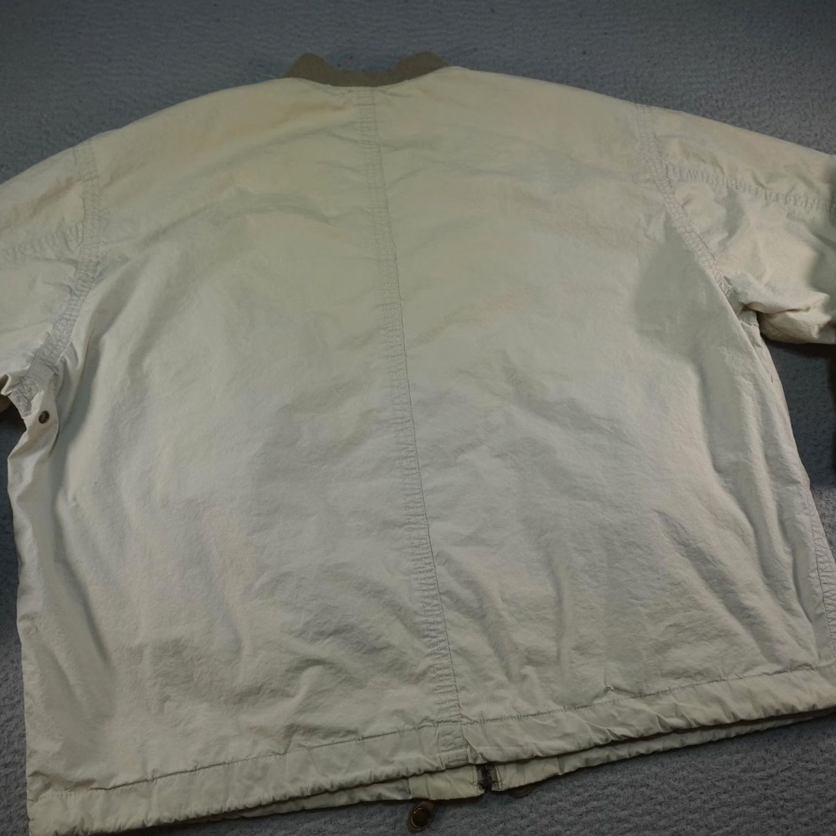 Gap VINTAGE Gap Bomber Jacket Mens Large Beige Lightweight 90s Sailing Nautical Navy Blue? Size US L / EU 52-54 / 3 - 5 Thumbnail