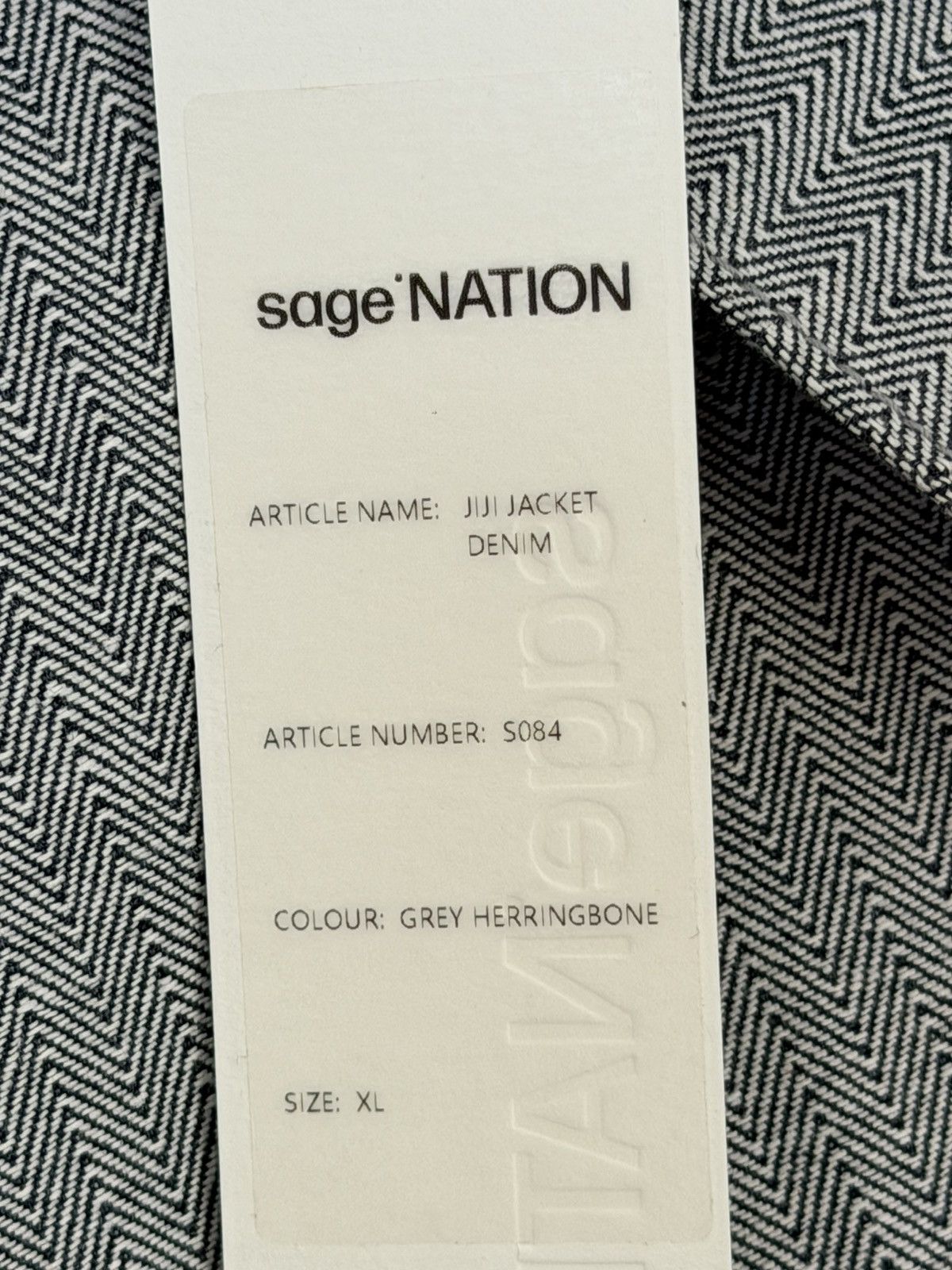 SAGE NATION SAGE NATION Gray & White Jiji Denim Jacket Size US XL / EU 56 / 4 - 4 Thumbnail