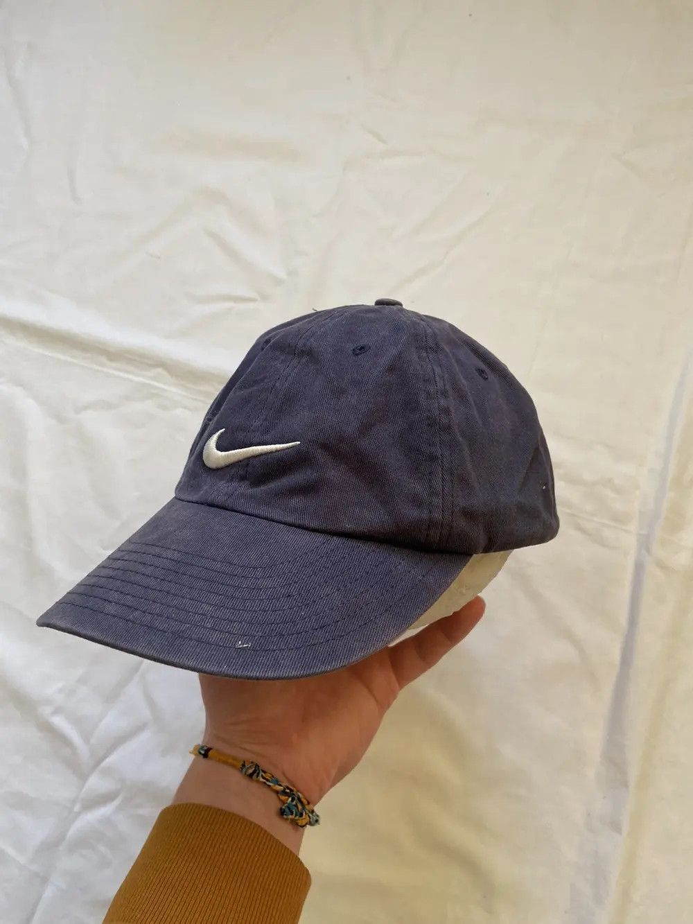 Nike 🦍VINTAGE 90s Y2K DISTRESSED NIKE DRILL FADED CAP HAT SWOOSH Size ONE SIZE - 7 Thumbnail