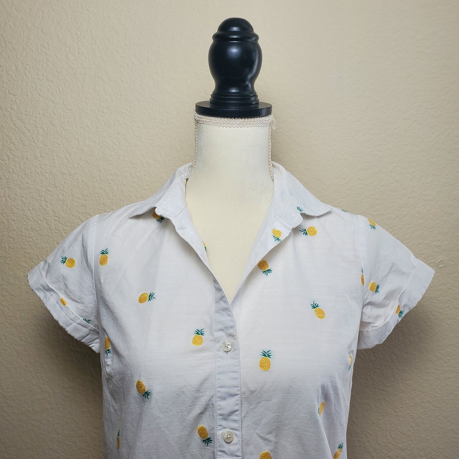 UNTUCKit UnTuckIt Penny Pineapple Collared Blouse XS Size XS / US 0-2 / IT 36-38 - 5 Thumbnail