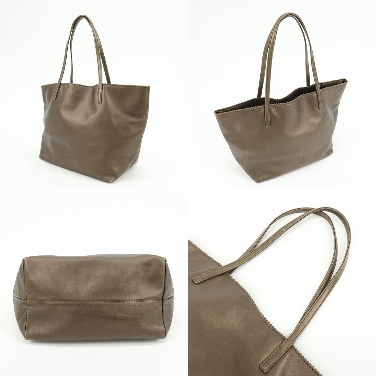 Loewe Loewe Anagram Nappa Leather Tote Brown Size ONE SIZE - 3 Thumbnail