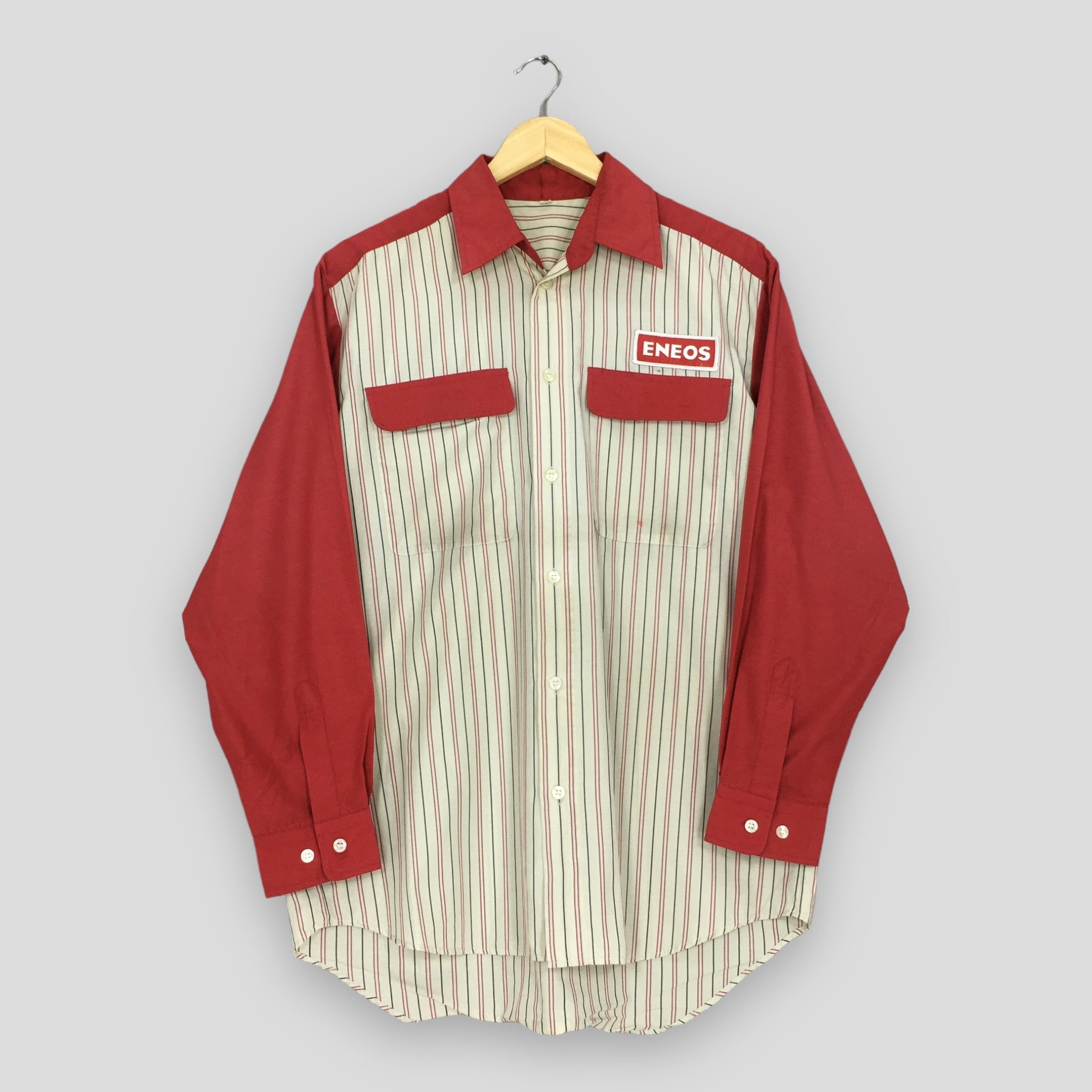 Japanese Brand × Vintage Vintage 90s Eneos Japan Workers Shirt Medium Size US M / EU 48-50 / 2 - 1 Thumbnail