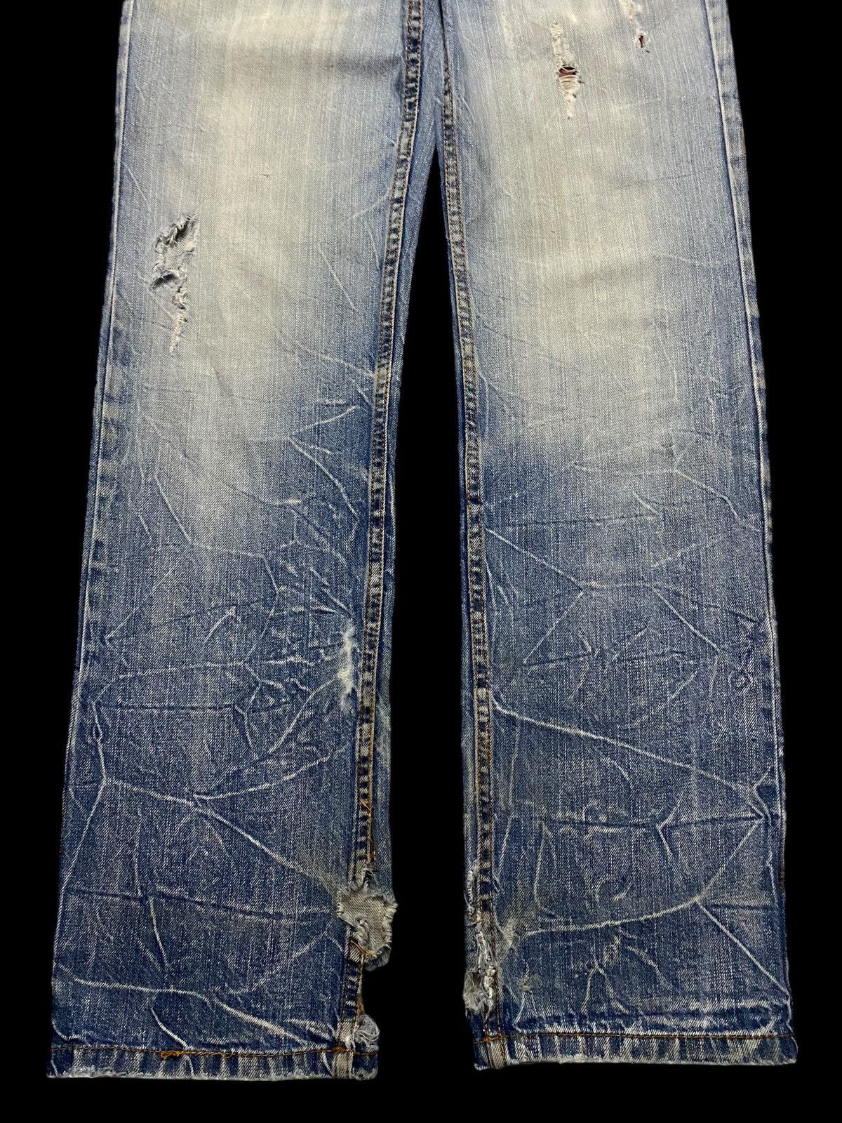 Japanese Brand Japanese Brand Nylaus Thunder Double Waist Trash Loose Jeans Size US 30 / EU 46 - 5 Thumbnail