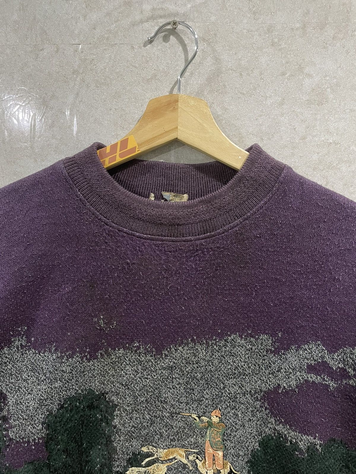 Japanese Brand × Vintage Crazy Vtg Knit Sweatshirt All Over Print Size US XL / EU 56 / 4 - 5 Thumbnail