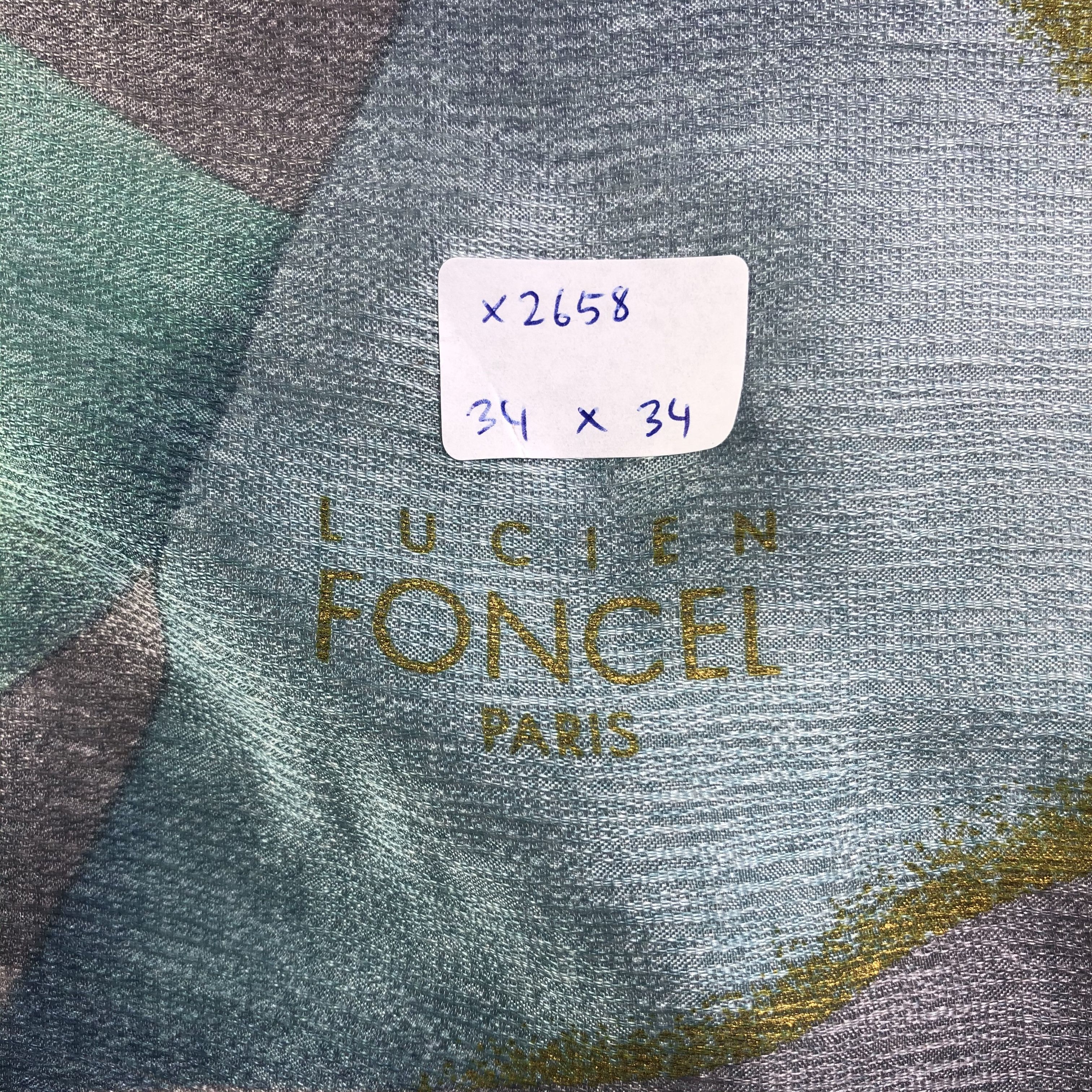 Vintage Vintage Lucien Foncel Paris Silk Scarf Size ONE SIZE - 7 Thumbnail