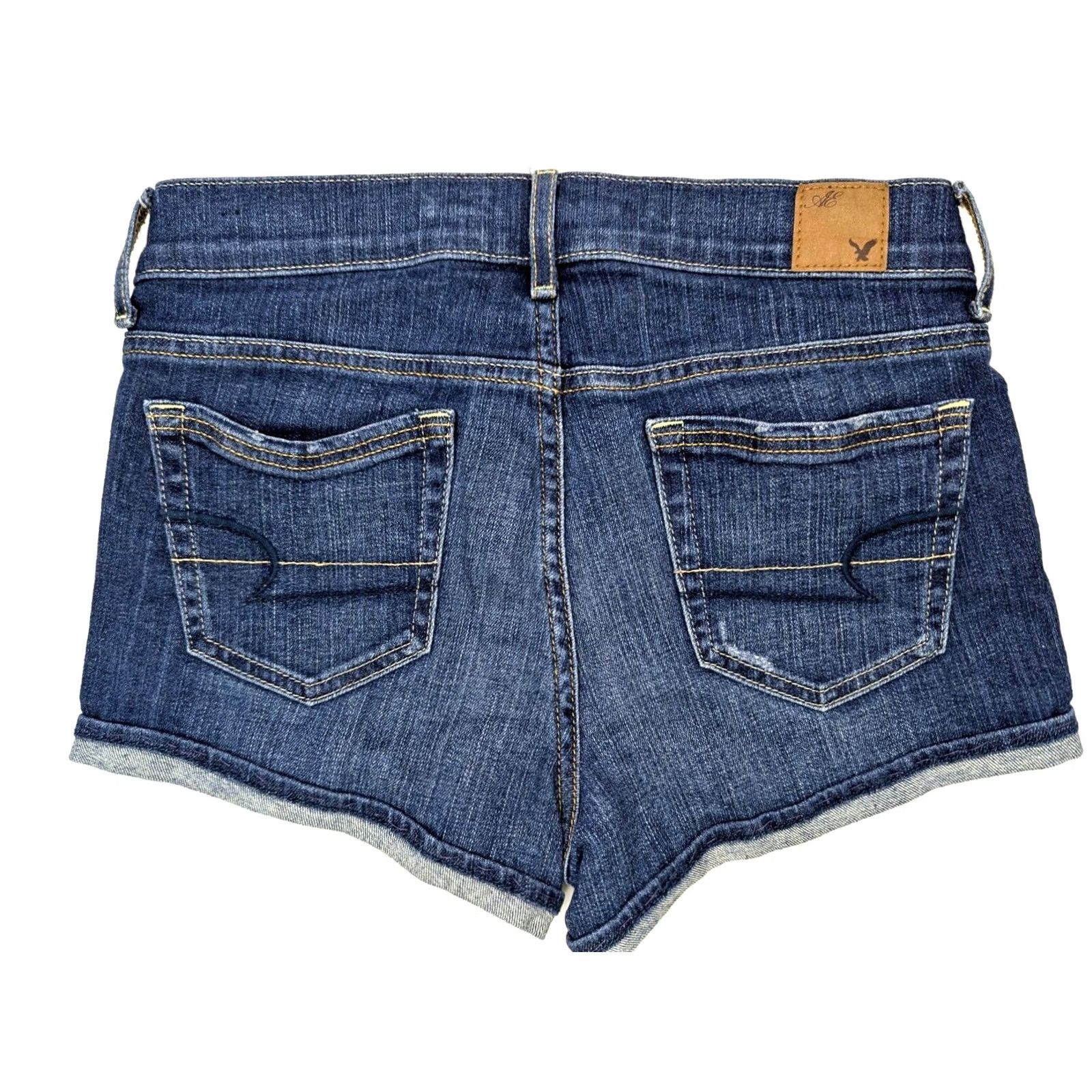 American Eagle Outfitters American Eagle Outfitters Tomgirl Midi Shorts Women 2 Blue Denim Stretch Casual 28x2 5-Pocket Zipper Button Front Flat Front Vintage No Size 26" / US 2 / IT 38 - 7 Thumbnail