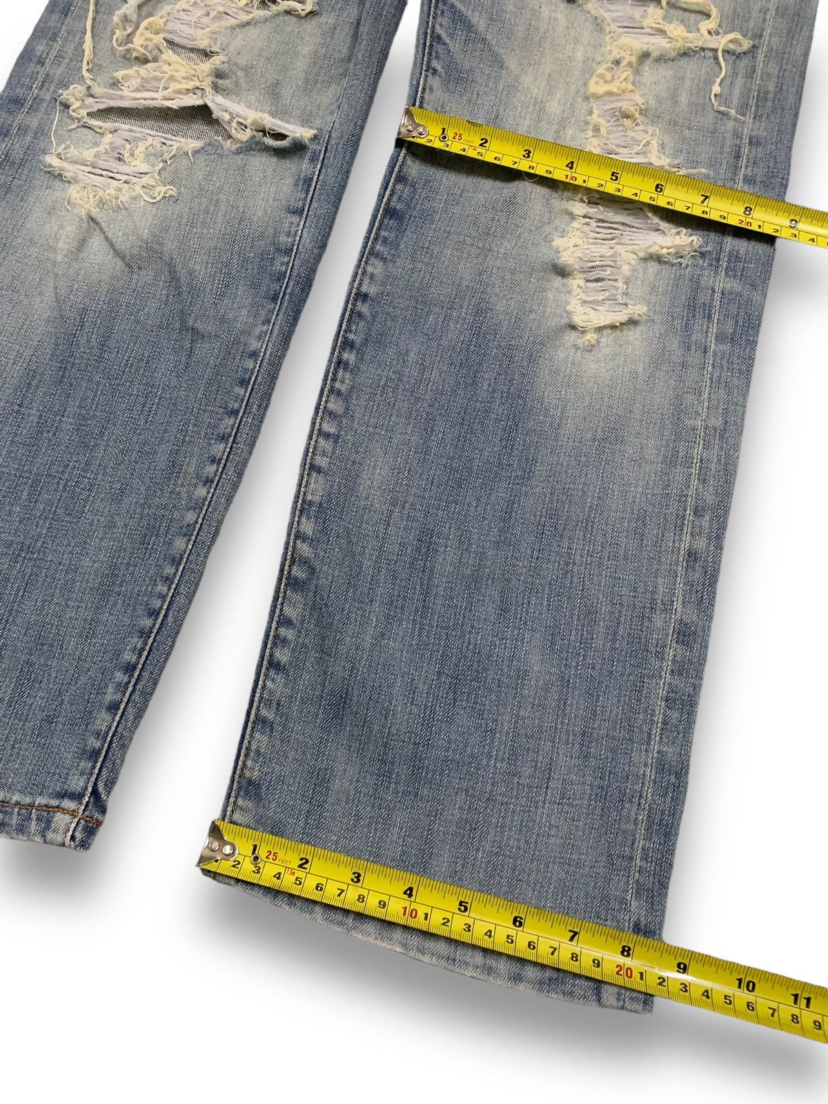 Japanese Brand Vintage Japanese Brand Dirty Mud Wash Loose Distressed Jeans Size US 35 - 16 Thumbnail
