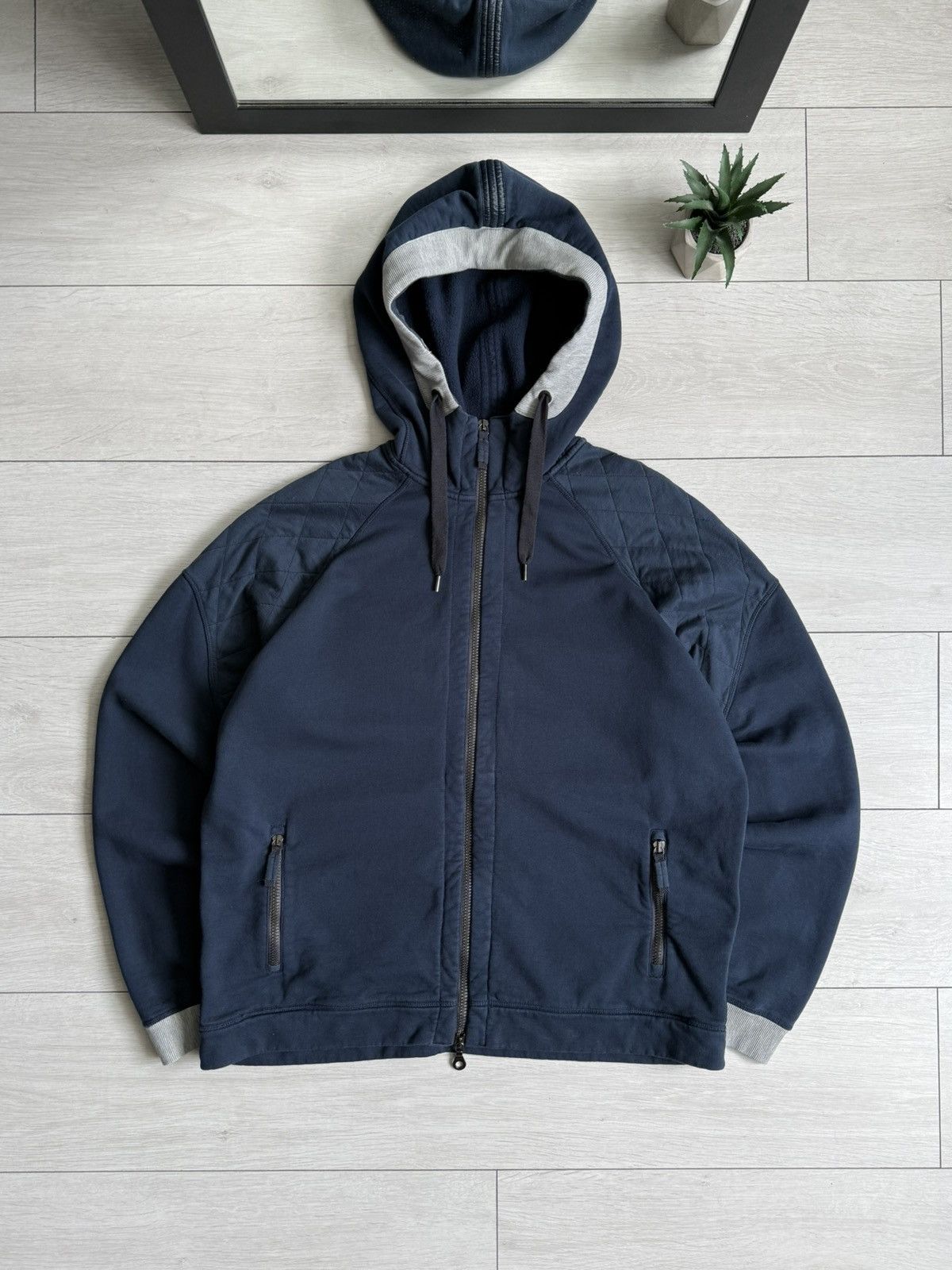 Frauenschuh Frauenschuh Vintage Navy Zip Hoodie Size US XL / EU 56 / 4 - 1 Thumbnail