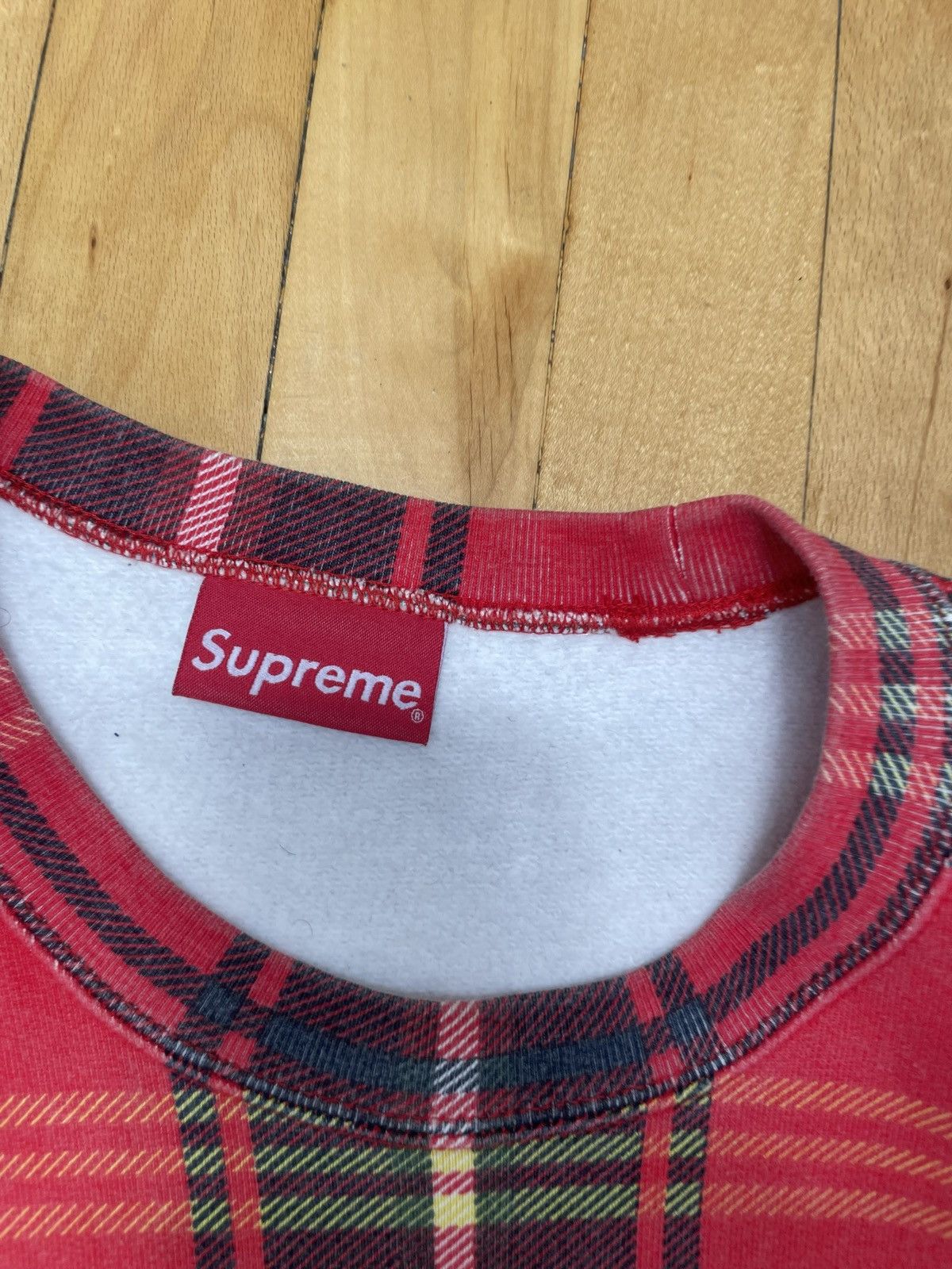 supreme plaid crewneck 21ss Supreme シュプリーム Plaid Crewneck Brown