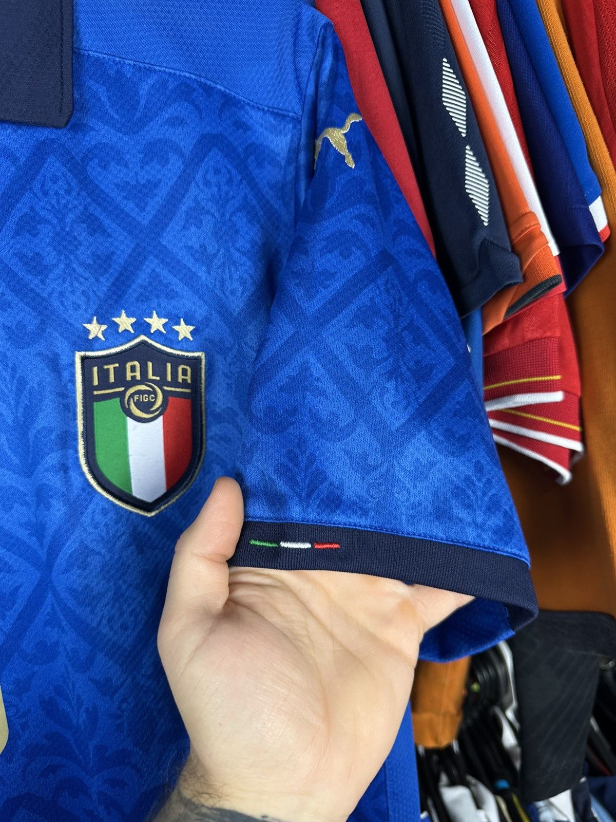 Puma Italy Fabio Cannavaro #5 Football Shirt Soccer Jersey Puma Size US L / EU 52-54 / 3 - 6 Thumbnail