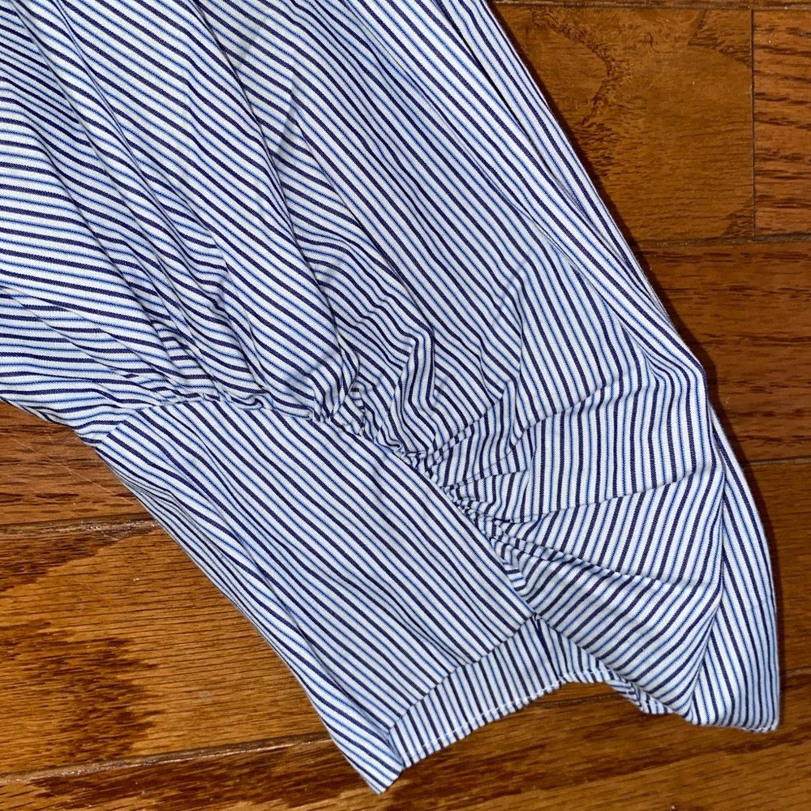 Tibi Revolve TIBI Jones Asymmetrical Shirt Dress Blue stripe 0 Size XS / US 0-2 / IT 36-38 - 10 Thumbnail