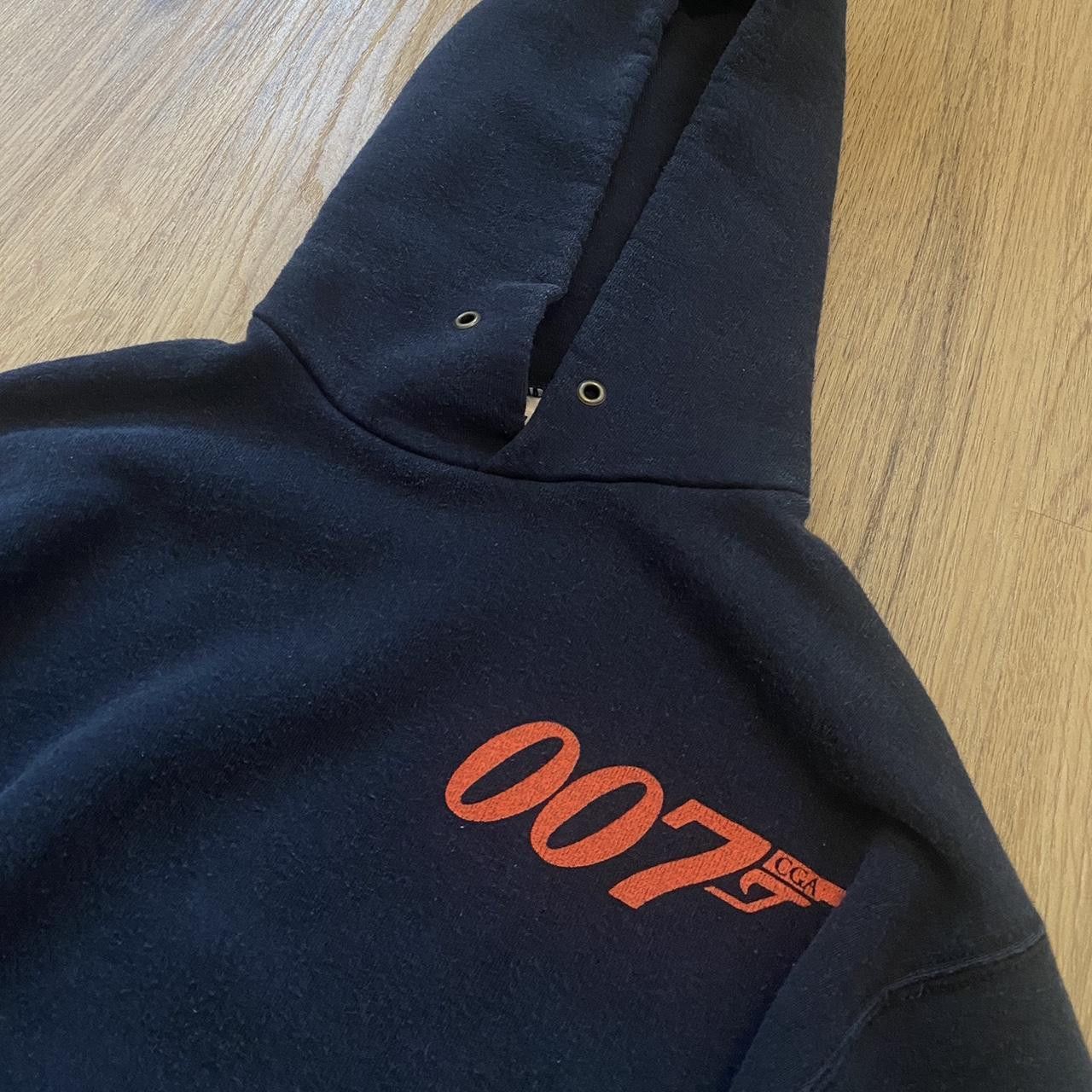 Fruit Of The Loom Black and orange James Bond hoodie #Bond Boxy Size US S / EU 44-46 / 1 - 3 Thumbnail