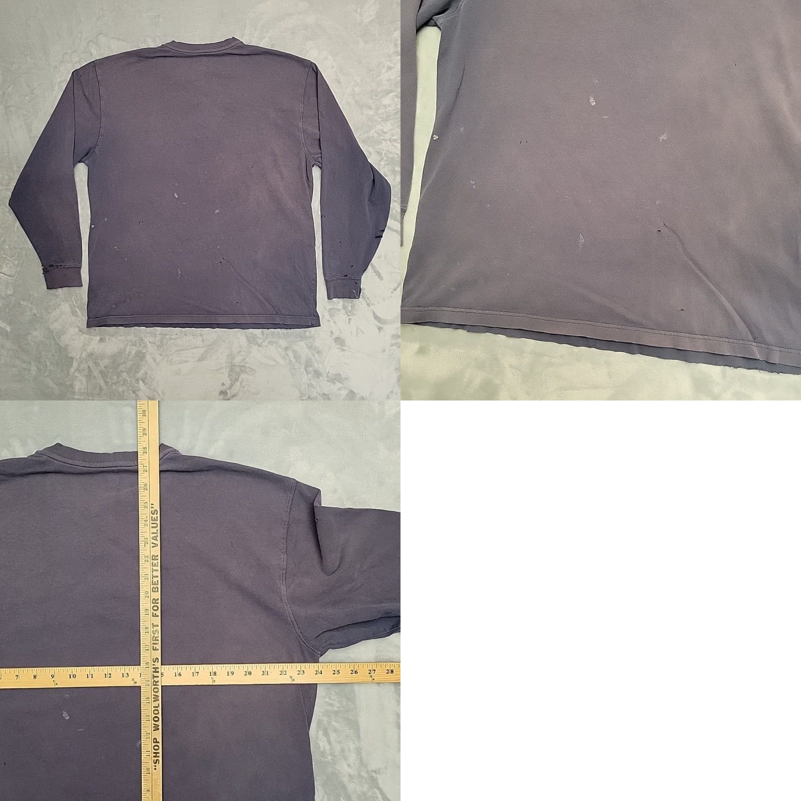 Carhartt VINTAGE Carhartt Shirt Mens L Navy Henley Pullover Original Fit Long Sleeve Work K128 Size US L / EU 52-54 / 3 - 8 Thumbnail