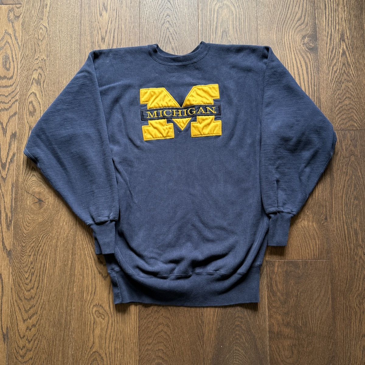 Vintage Vintage 90s University of Michigan Champion Reverse Weave Size US XXL / EU 58 / 5 - 1 Thumbnail