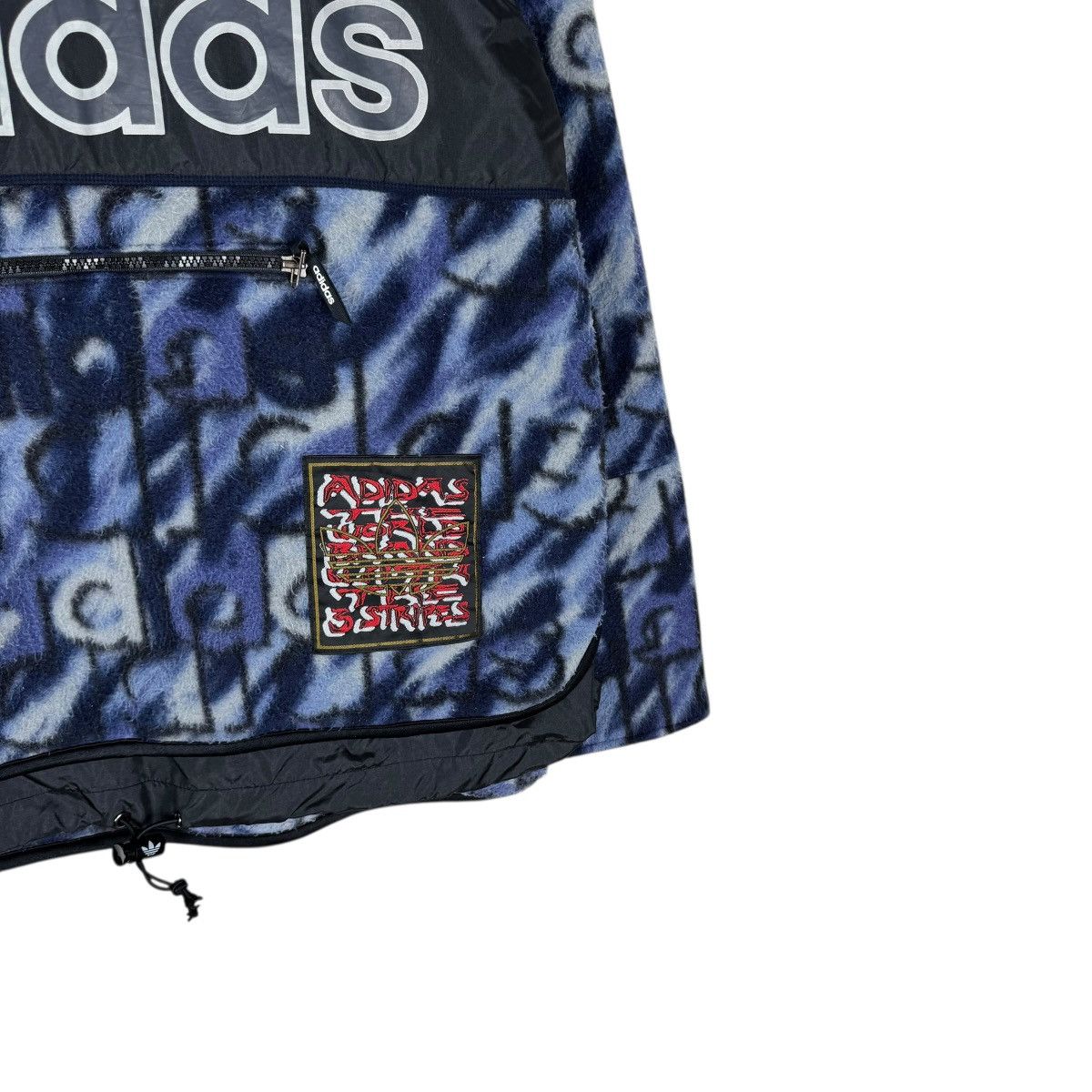 Adidas 🔥ADIDAS FLEECE ANORAK OVER PRINT JACKET Size US M / EU 48-50 / 2 - 5 Thumbnail