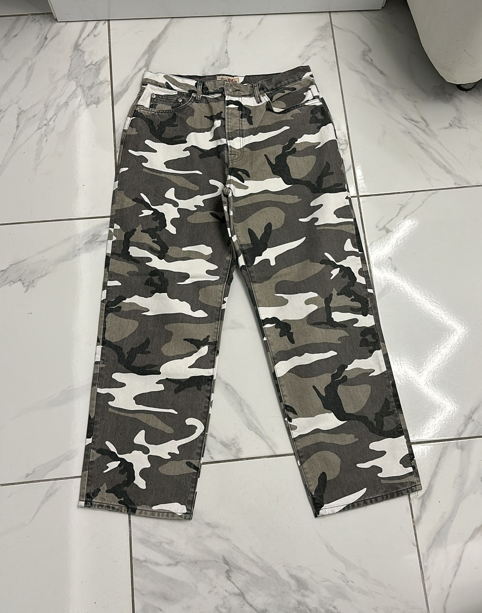 STUSSY TIGRIS CANVAS BIG OL LEAN カモ柄 Stussy Stussy Leopard Stencil Canvas Big Ol' Jeans | Grailed
