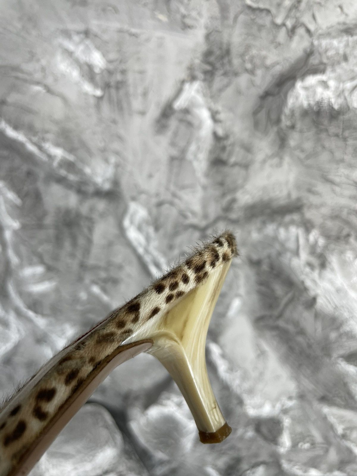 Designer Pile Leopard Winklepickers Mules Heels Prada Style Size US 9 / IT 39 - 9 Thumbnail