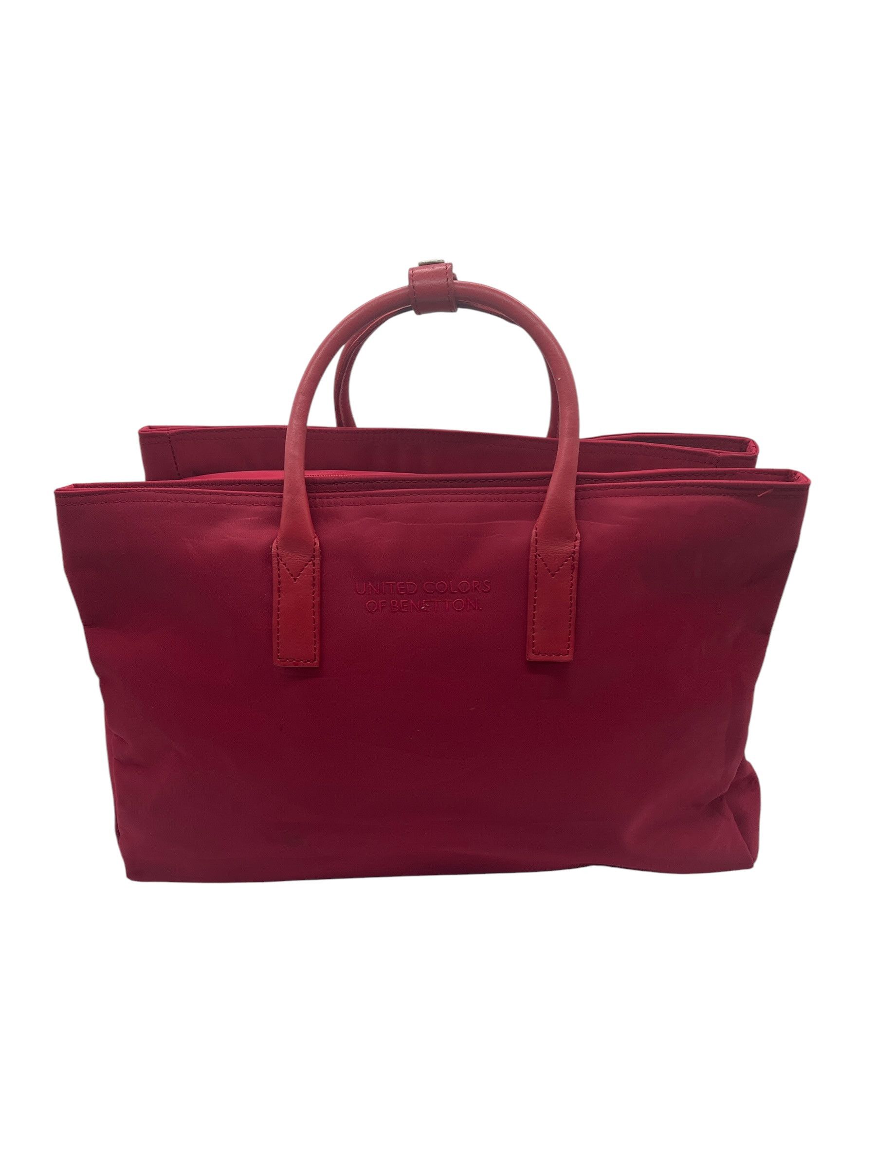 United Colors Of Benetton United Colors of Benetton Red Nylon Weekender Duffel Bag Y2K Size ONE SIZE - 8 Thumbnail