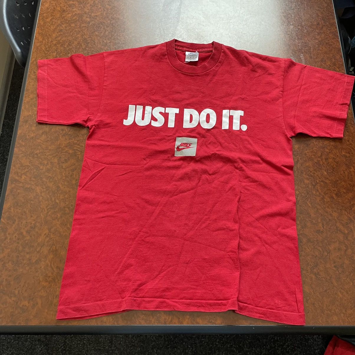 Nike × Vintage 90s BOXY LOGO SWOOSH NIKE BAGGY TEE SHIRT JUST DO IT Size US M / EU 48-50 / 2 - 1 Thumbnail
