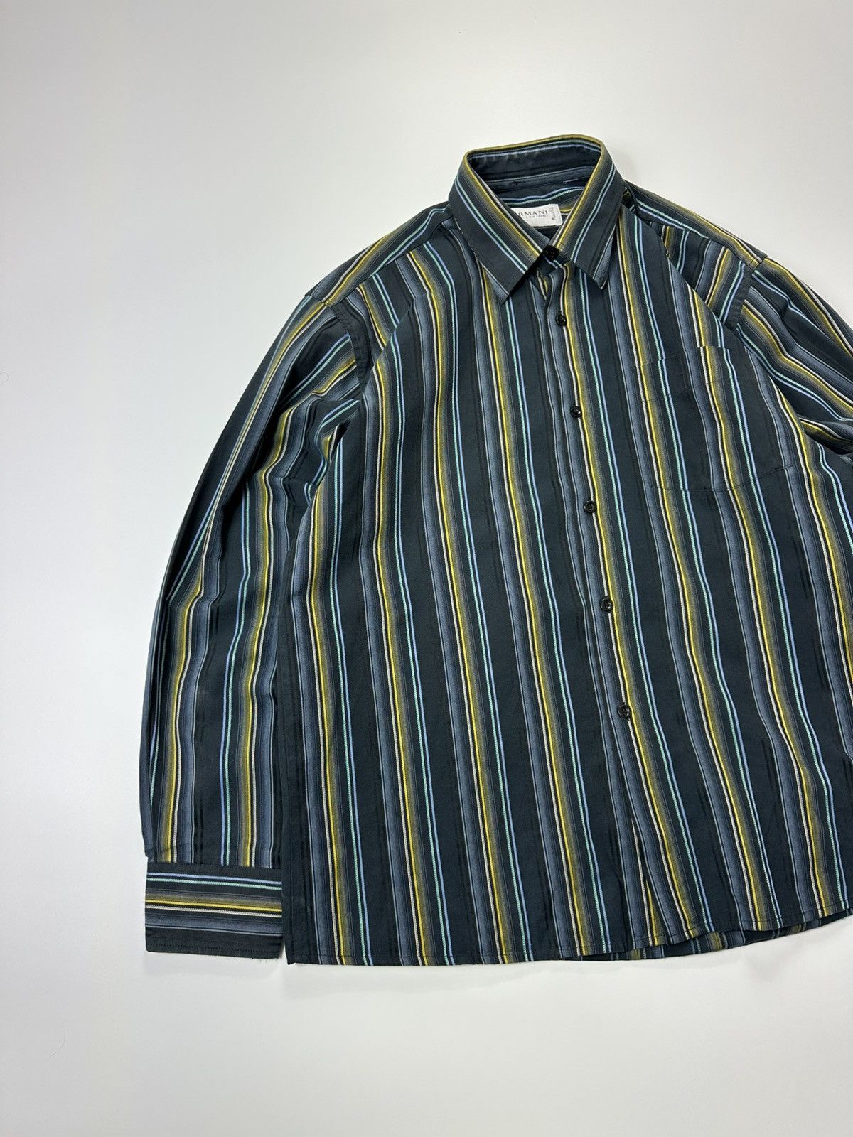 Armani Collezioni Armani Collezioni Stripped Dress Shirt Men's XL Size US XL / EU 56 / 4 - 4 Thumbnail