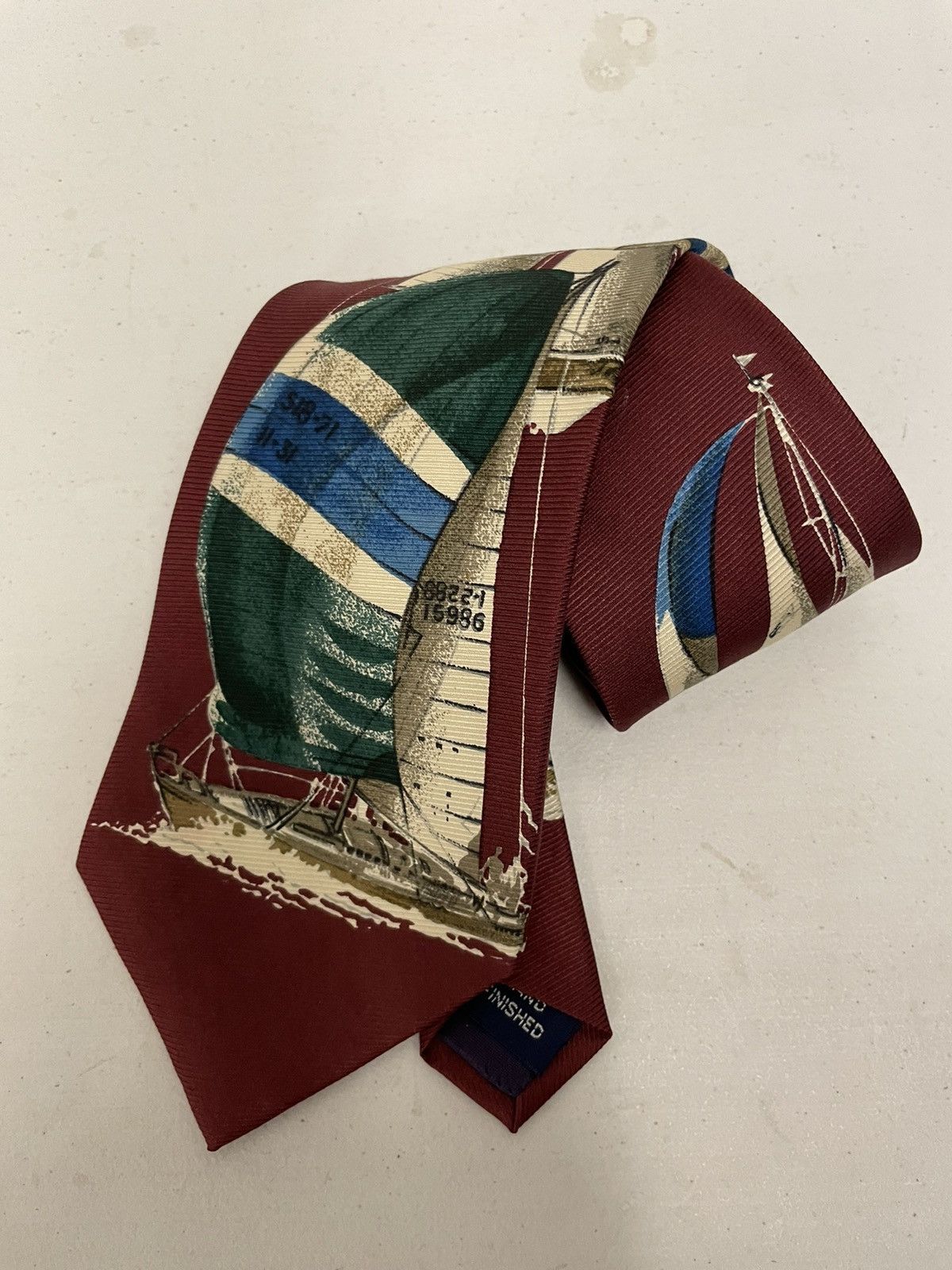 Nautica × Vintage Vintage Nautical Print Tie Size ONE SIZE - 5 Thumbnail