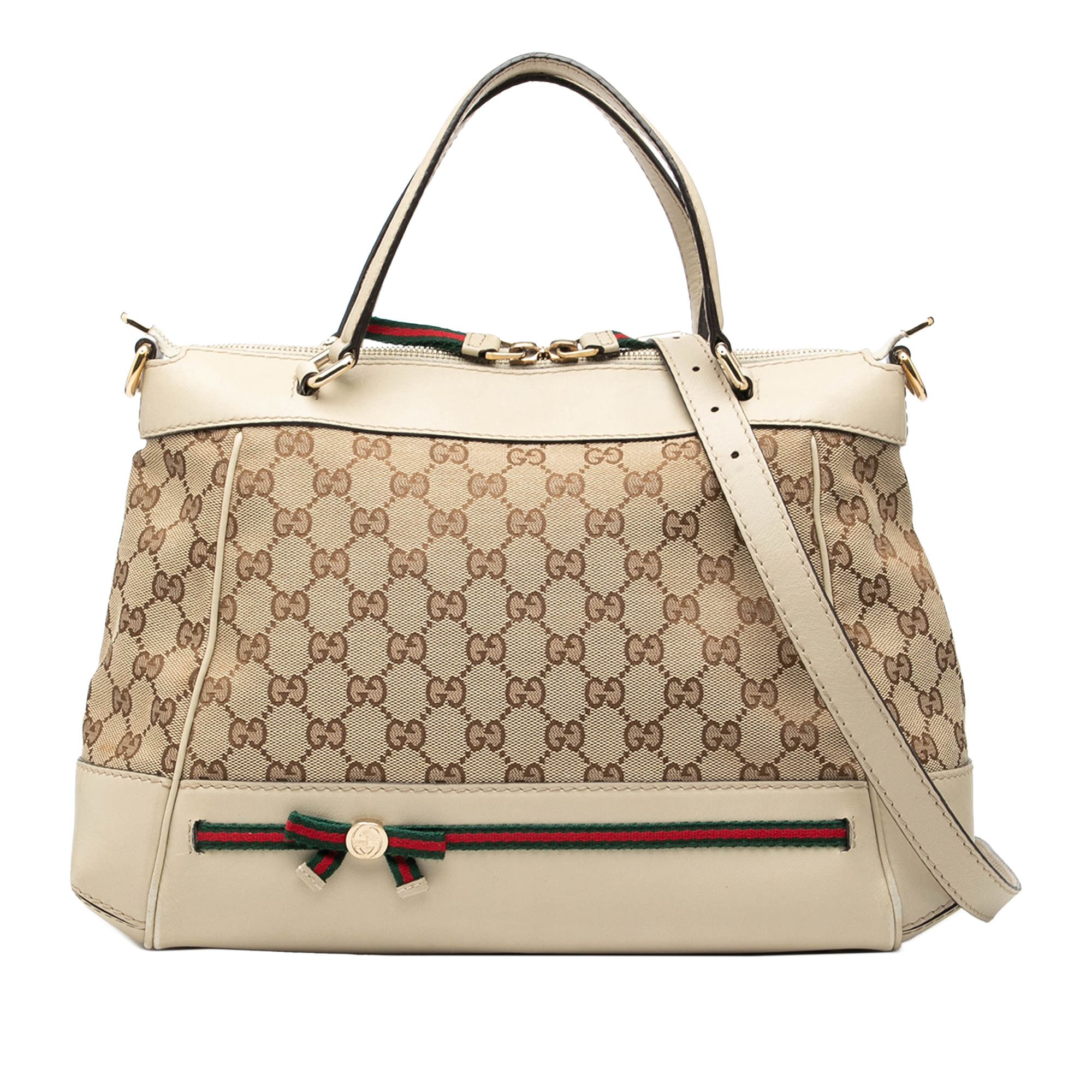 Gucci Gucci GG Canvas Web Mayfair Satchel Size ONE SIZE - 1 Thumbnail