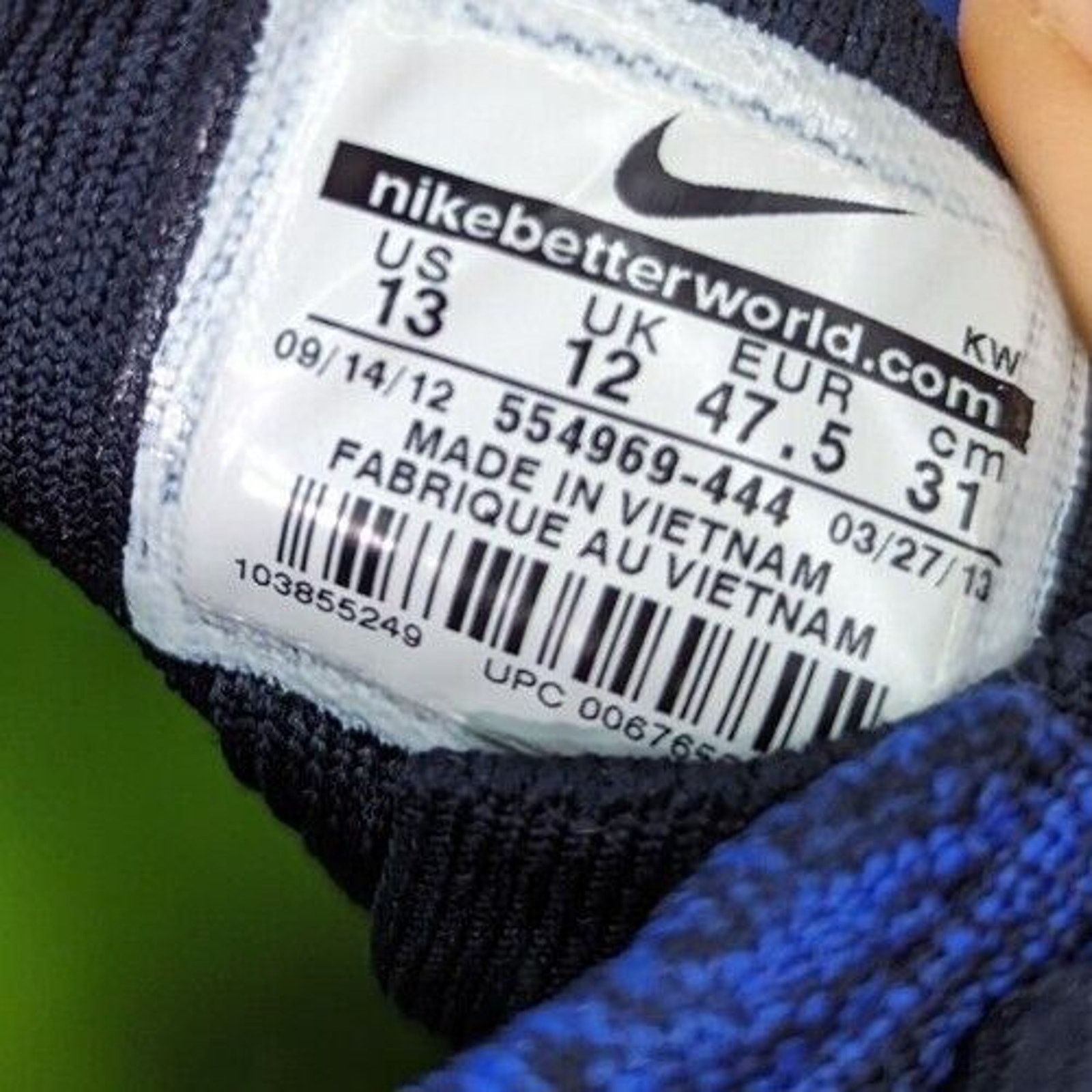Nike Nike Shoes Mens 13 Lunar Flyknit Chukka Blue Black Mid Size US 13 / EU 46 - 5 Thumbnail