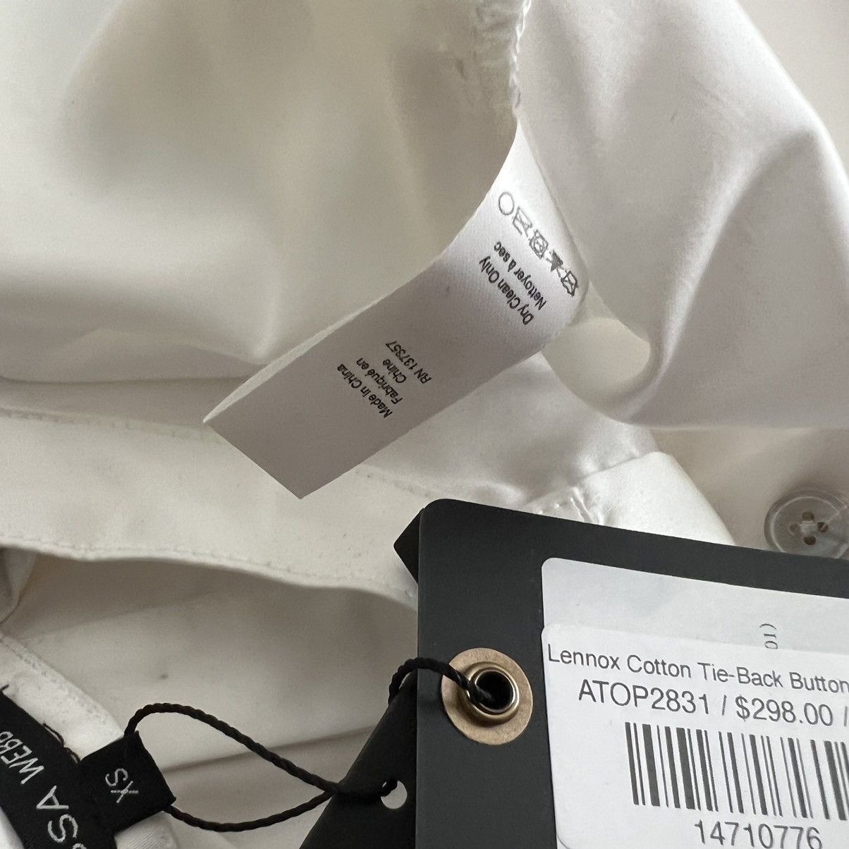 Marissa Webb NWT Marissa Webb Lennox Cotton Tie-Back Button Shirt Top Size XS / US 0-2 / IT 36-38 - 10 Thumbnail