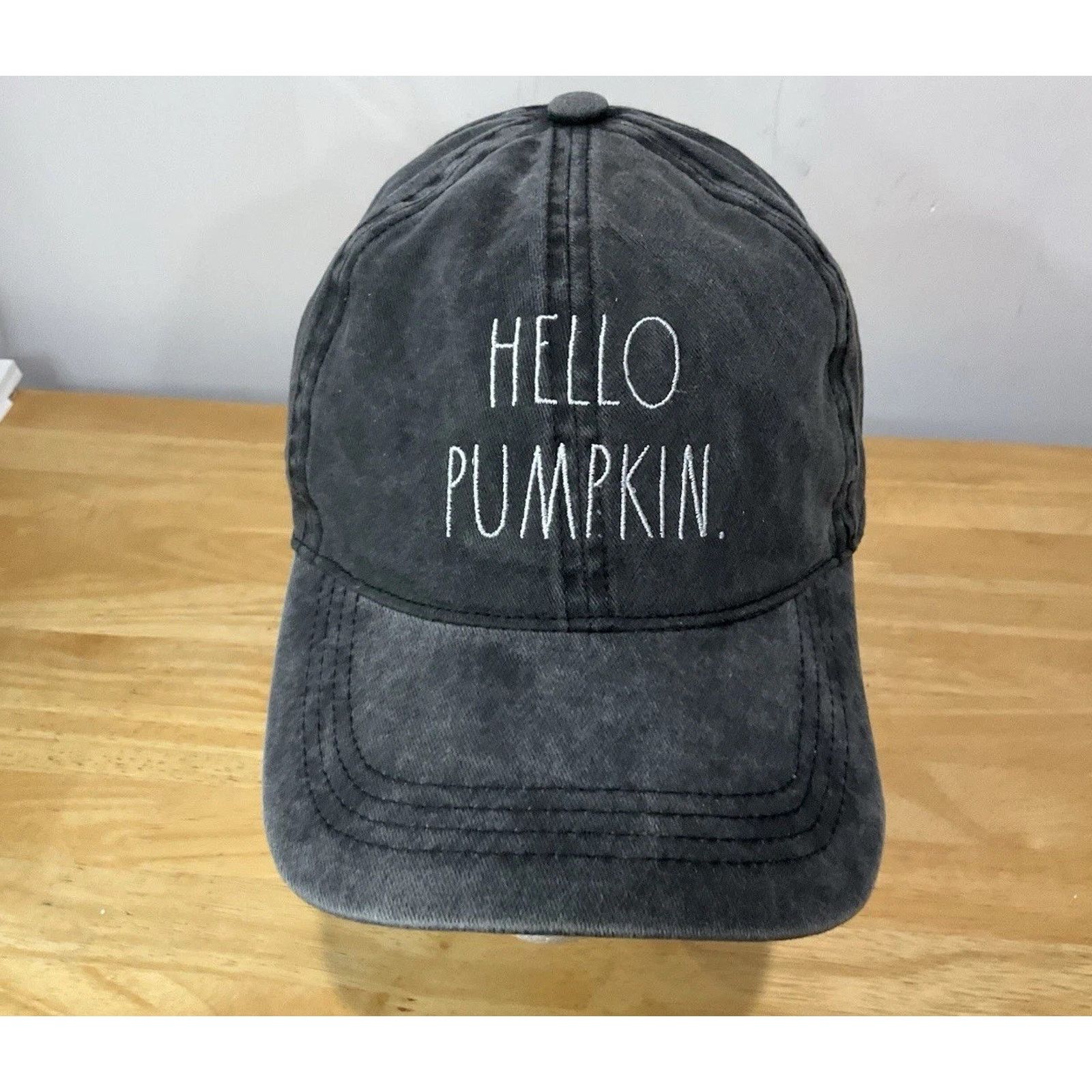 Other Hello Pumpkin Slideback Hat Gray Adjustable Embroidered Size ONE SIZE - 1 Thumbnail
