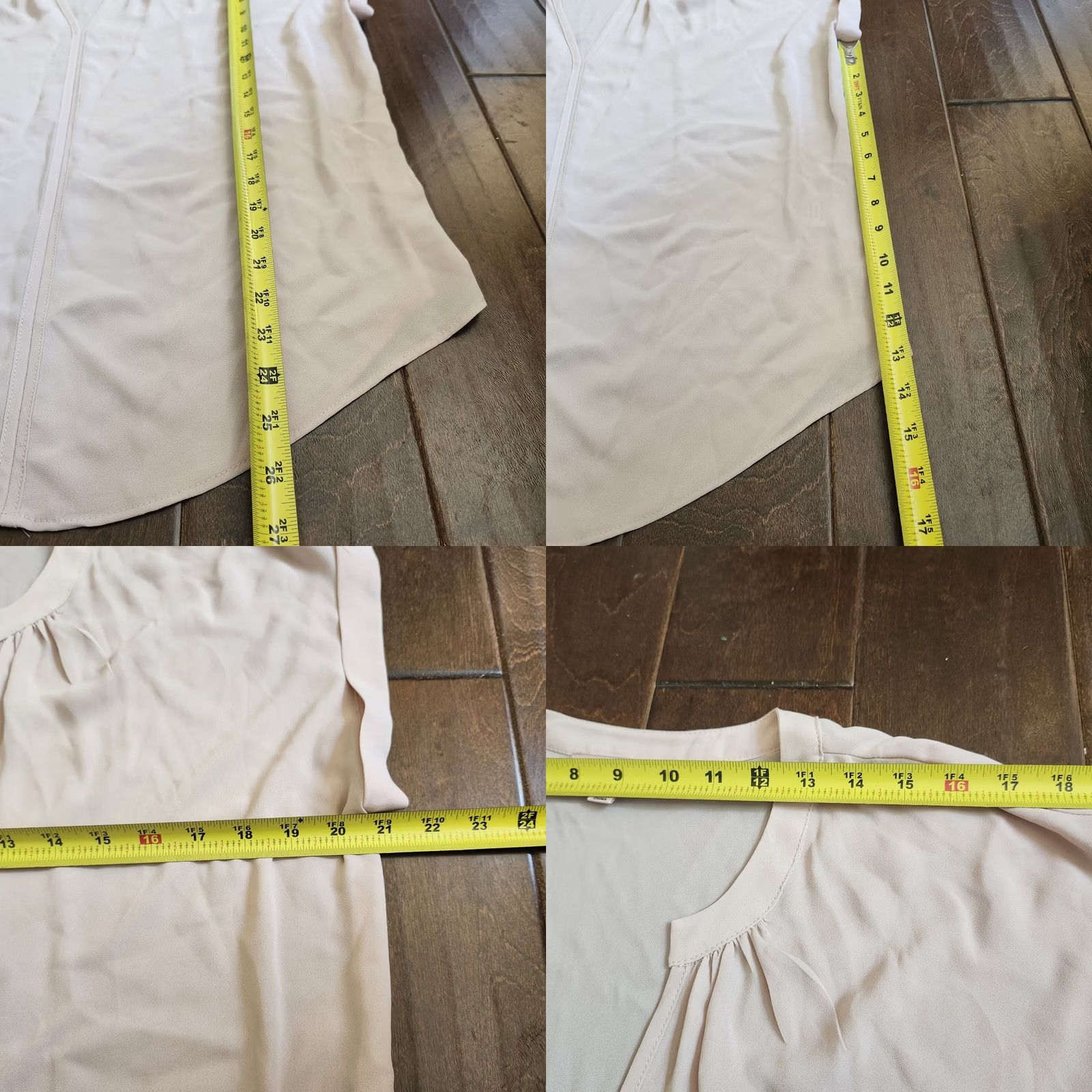 Vintage Philosophy Beige V-Neck Blouse Women's L Regular - Beige, Solid, Polyester, Machine Washable, Casual, Travel, Classic, Spring Summer Fall Size L / US 10 / IT 46 - 8 Thumbnail