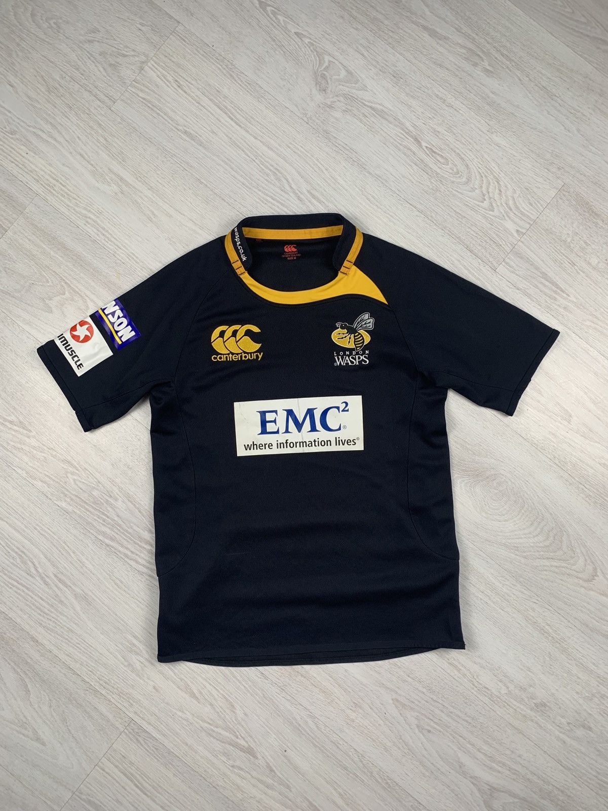 Canterbury of New Zealand London Wasps Rugby Home Shirt 2009/2010 - Canterbury Men’s Size US M / EU 48-50 / 2 - 1 Thumbnail