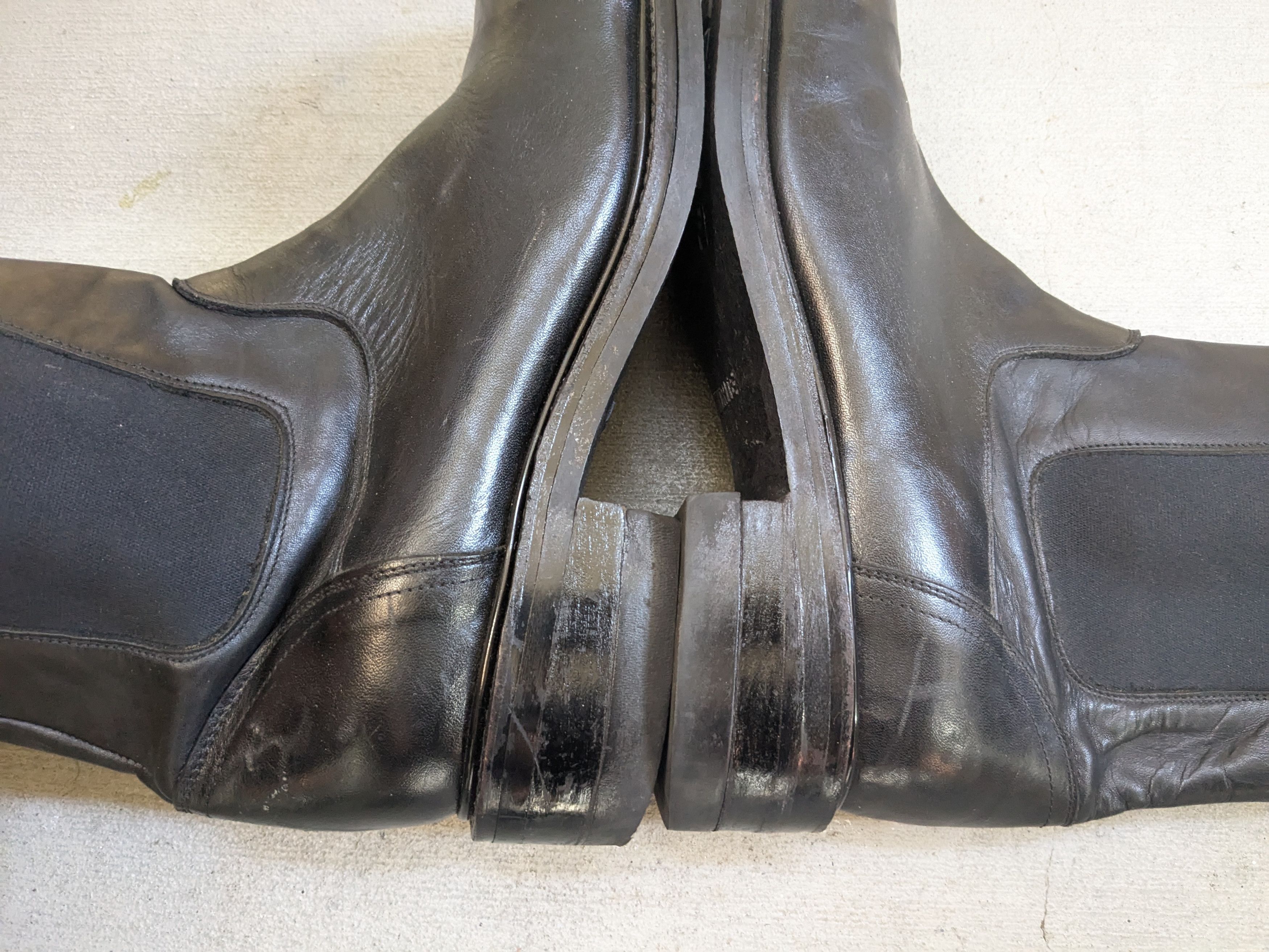 Genuine Leather Vintage Chelsea Boots Black Leather 11 Mexico Steel Toe Size US 11 / EU 44 - 11 Thumbnail
