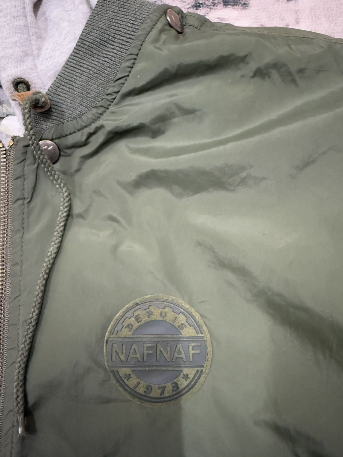Japanese Brand × Vintage Naf nAf Rubber Label Padded Nylon Jacket Hoodie Size US XL / EU 56 / 4 - 7 Thumbnail