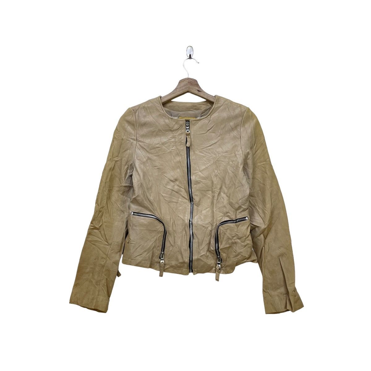 Genuine Leather × Japanese Brand Japanese Brand Andrew Lamb Leather Jacket Size M / US 6-8 / IT 42-44 - 2 Thumbnail